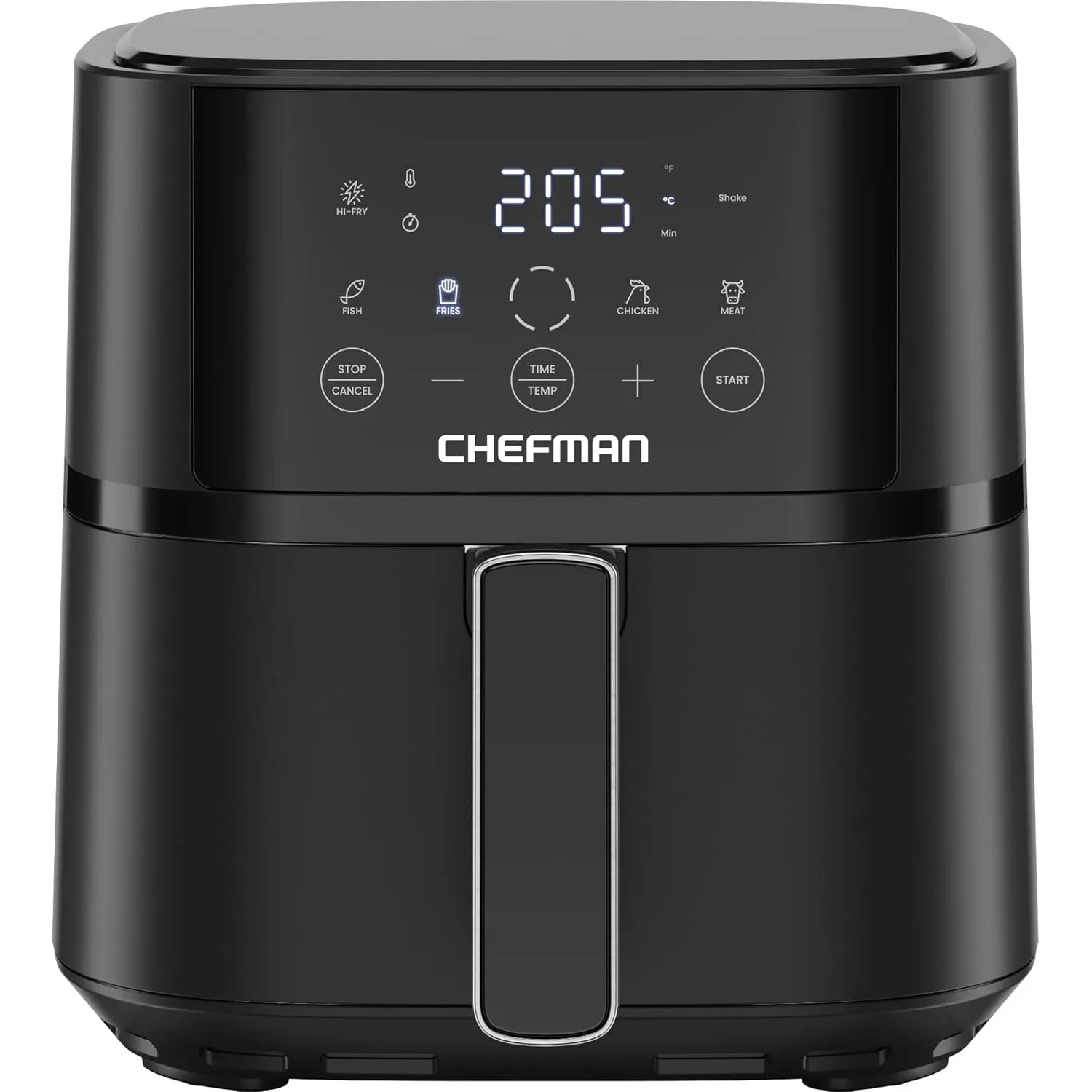 Chefman Heißluftfritteuse 3,75L mit Hi-Fry-Technologie | Kompakt, Touch Controls, antihaftbeschichtet, spülmaschinenfes…