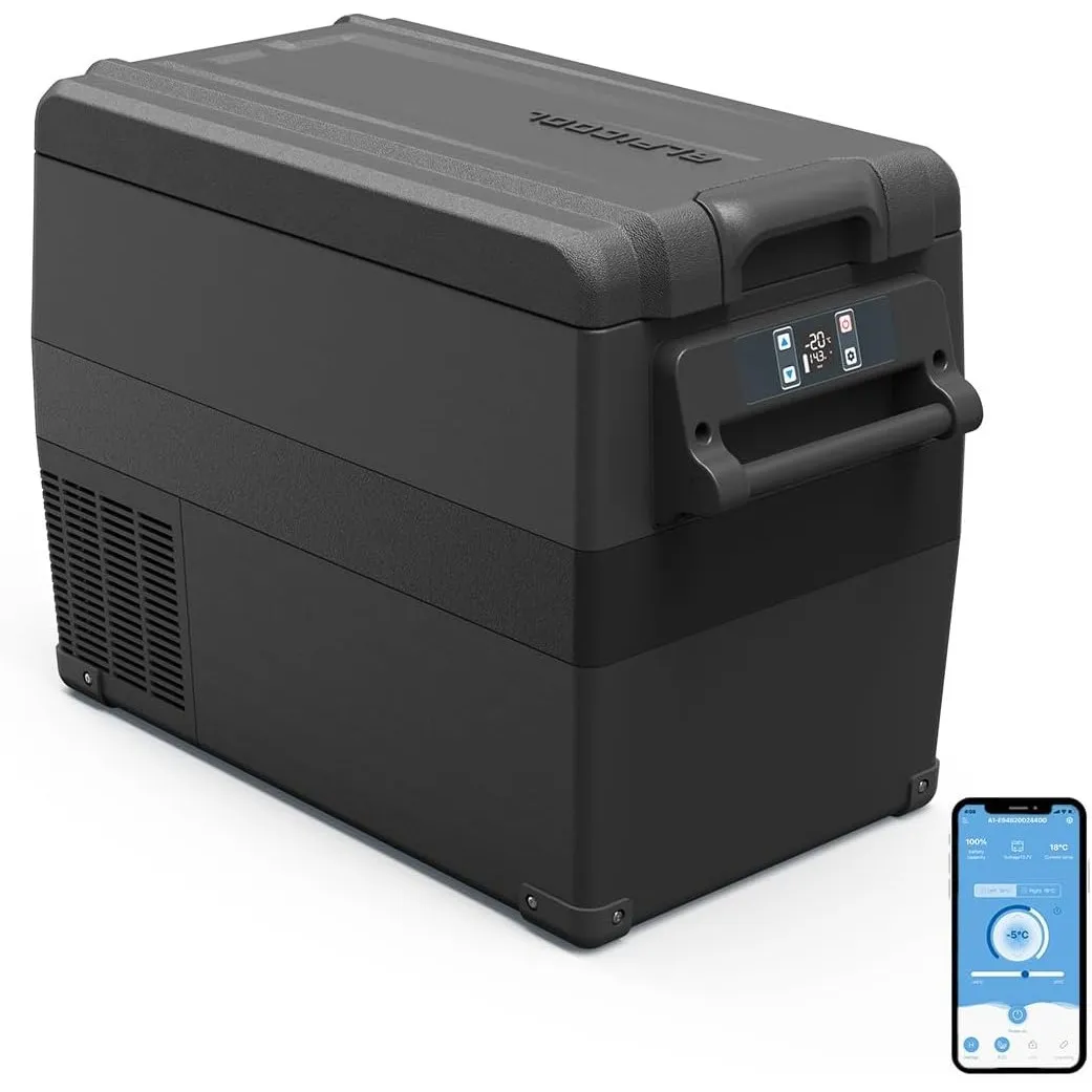 Alpicool Kompressor Kühlbox Auto 40L, 12/24V DC 100-240V AC Tragbare Kompressor-Kühler, geräuscharm, mit APP-Steuerung,…