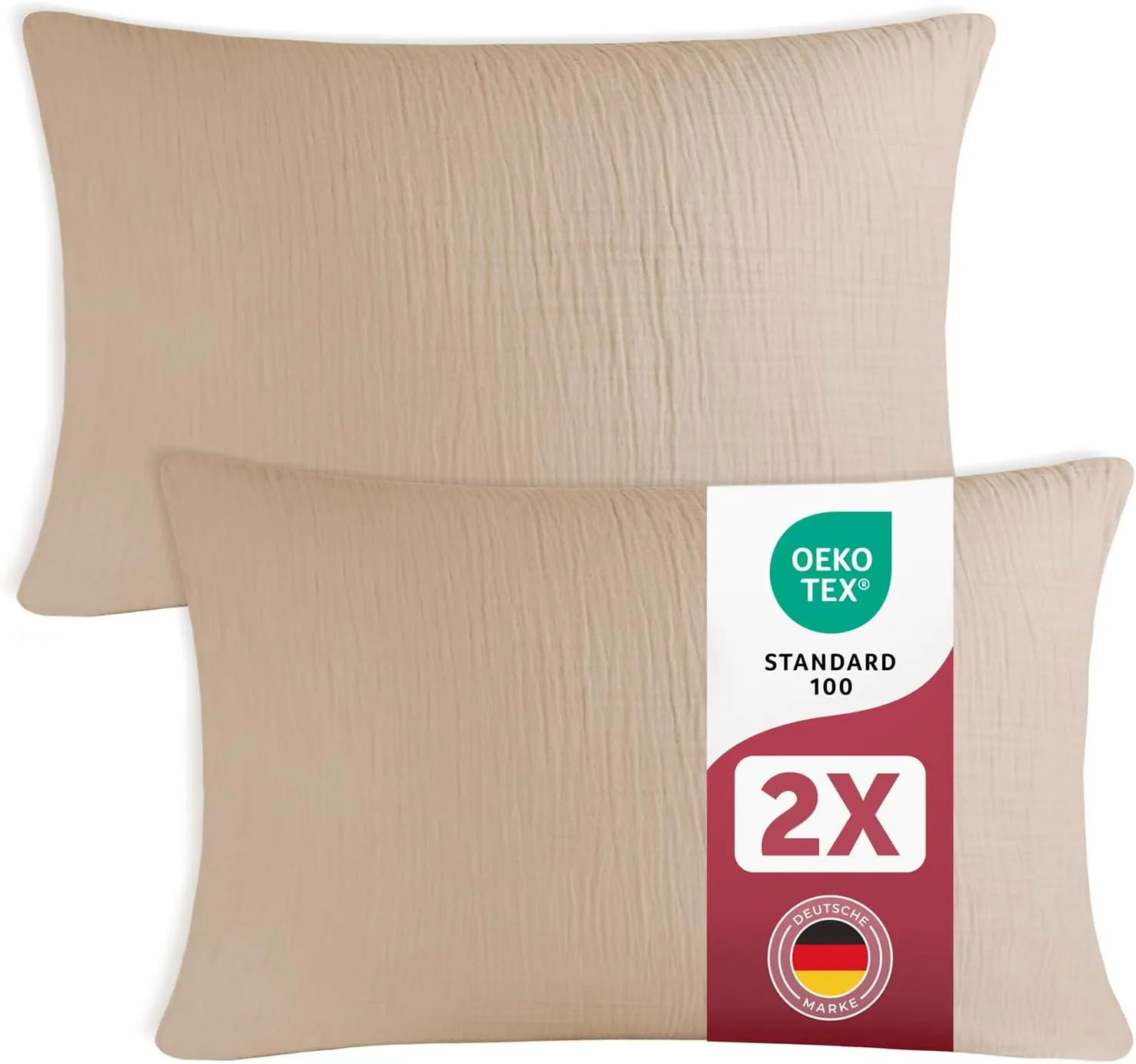 Blumtal Muslin Cushion Cover 40 x 80 cm Set of 2 Oeko-Tex Certified Muslin Cushion Cover Made of 100% Cotton Extra Soft…
