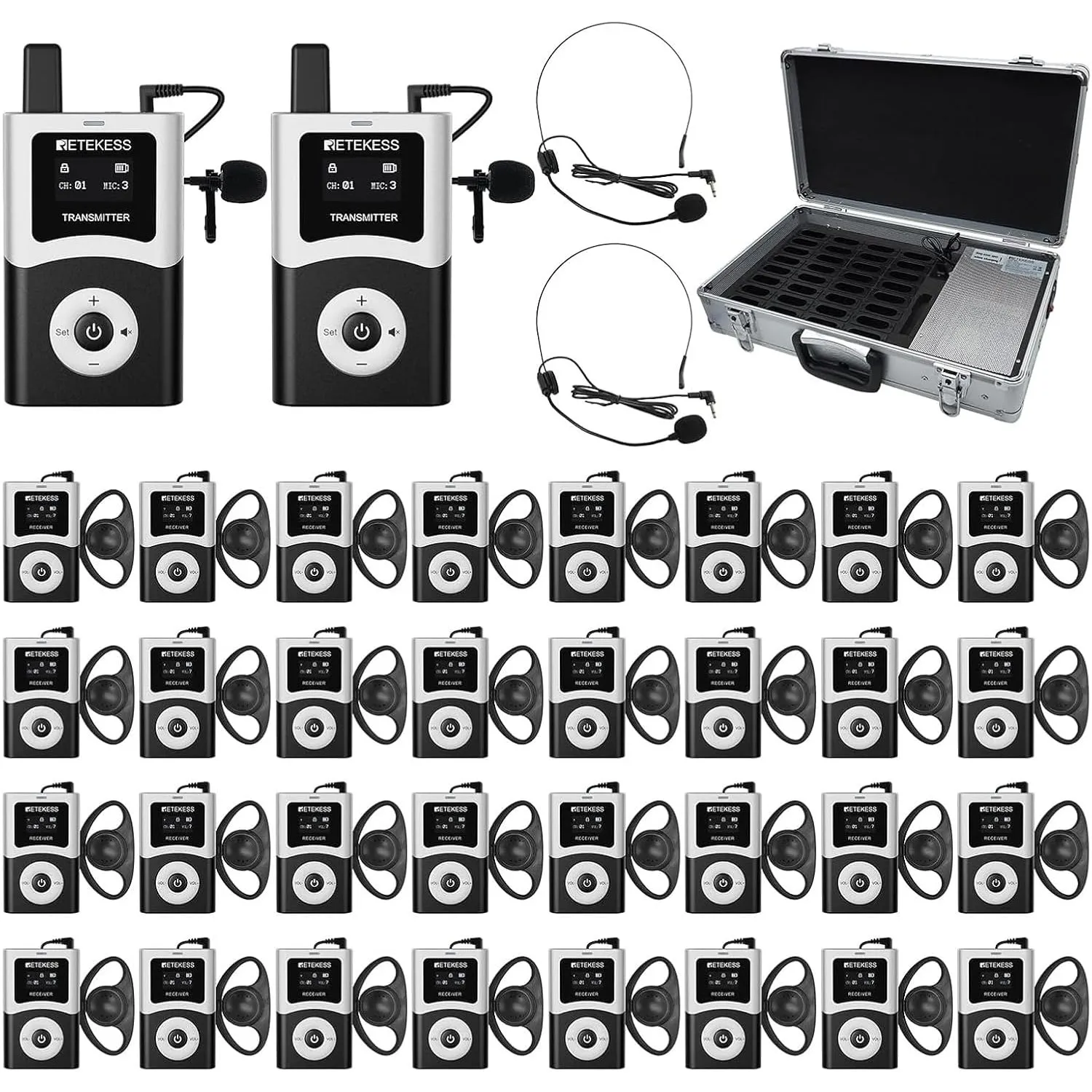 Retekess T130U (T130 4rd) Tour Guide System, Reiseleiter Set (2-32)