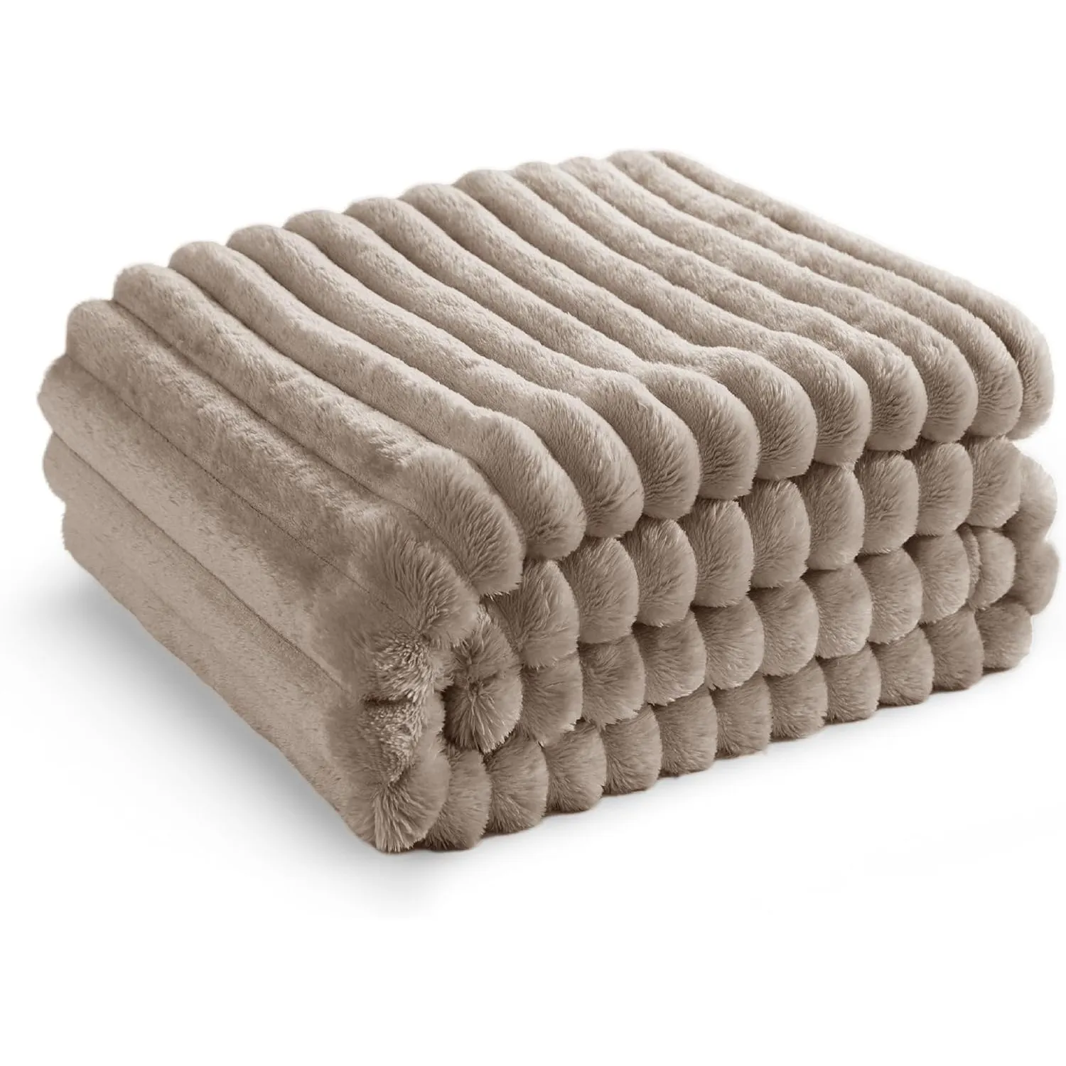 BEDSURE Kuscheldecke für Zimmer Deko - Wolldecke & Fleecedecke, Sofadecke, Weiche Warme Grobe Korddecke für Couch, Gesc…