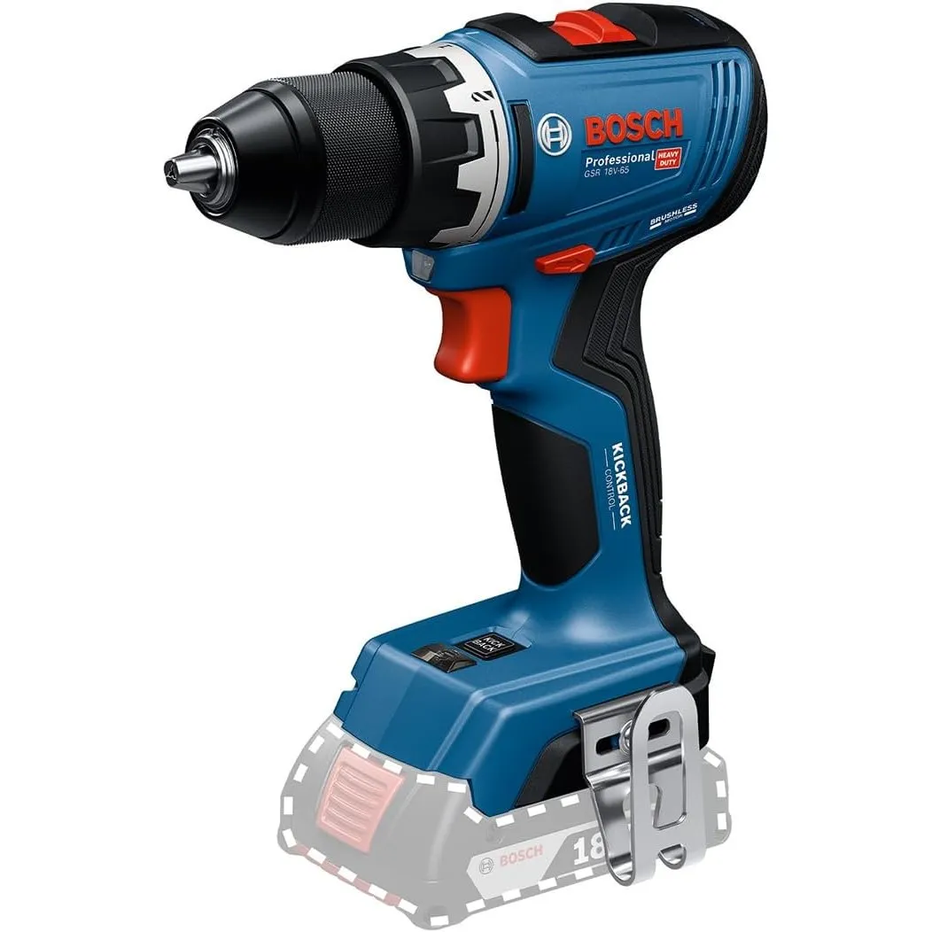 Bosch Professional 18V System Akku-Bohrschrauber GSR 18V-65 (bürstenloser Motor, Kopflänge 166)