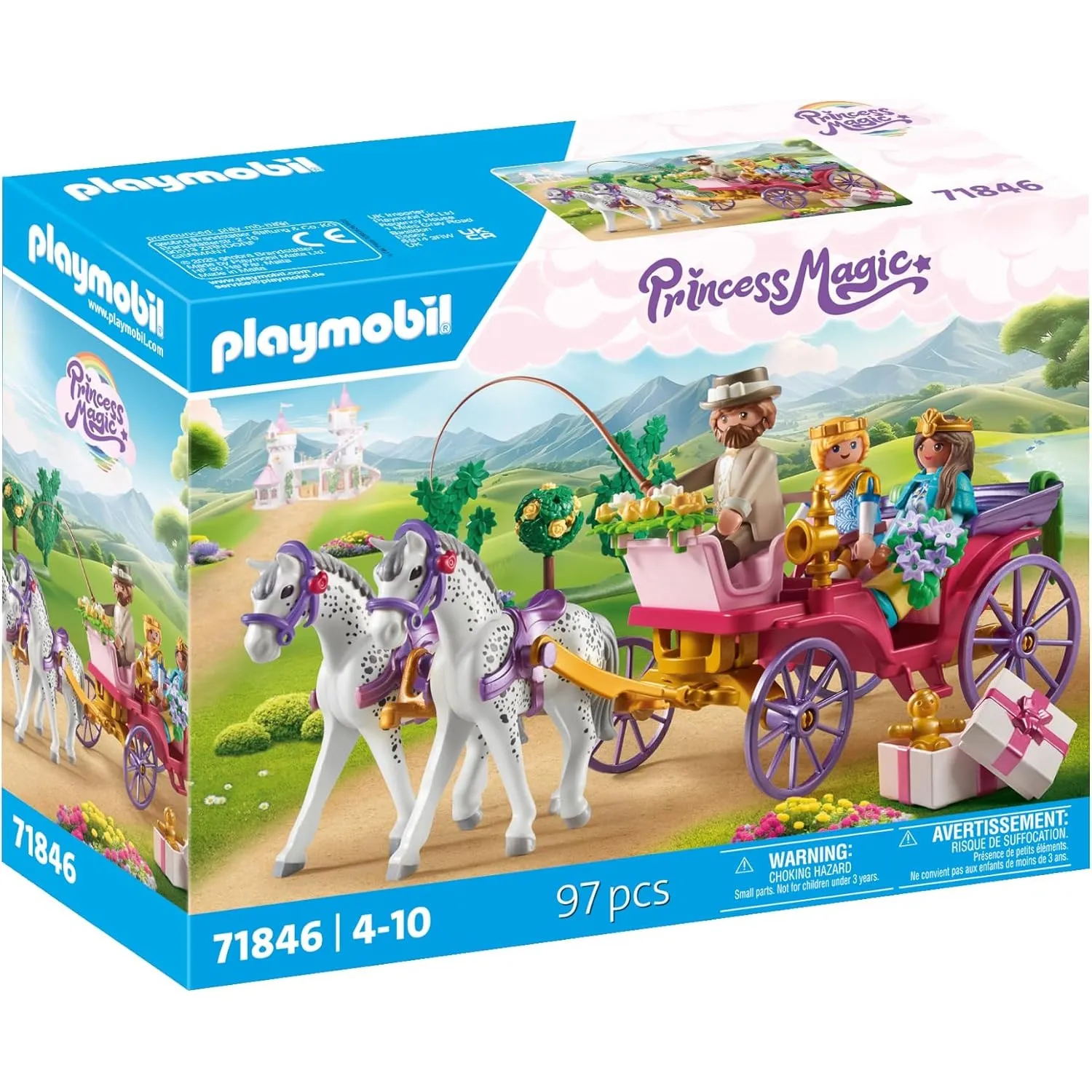 PLAYMOBIL | Princess Magic | Kutschfahrt mit Prinzessin und Prinz | Prinzessin Spielzeug | Märchen Spielzeug für Kinder…
