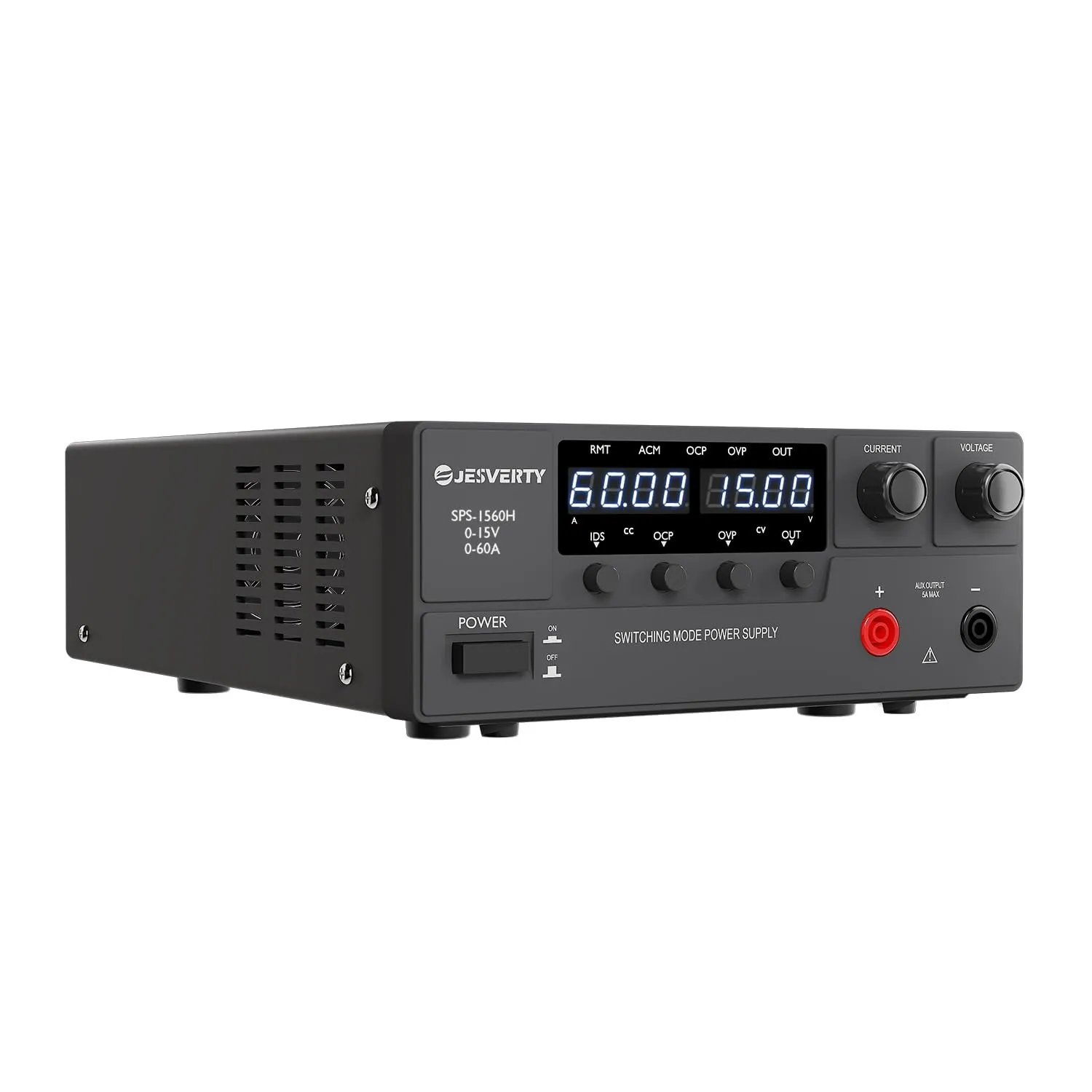 Labornetzteil, Jesverty DC-Netzteil Variabel, 0–15V 0–60 A 900W Schaltnetzteil mit Encoder-Knopf, Ausgangs-EIN/Aus-Scha…