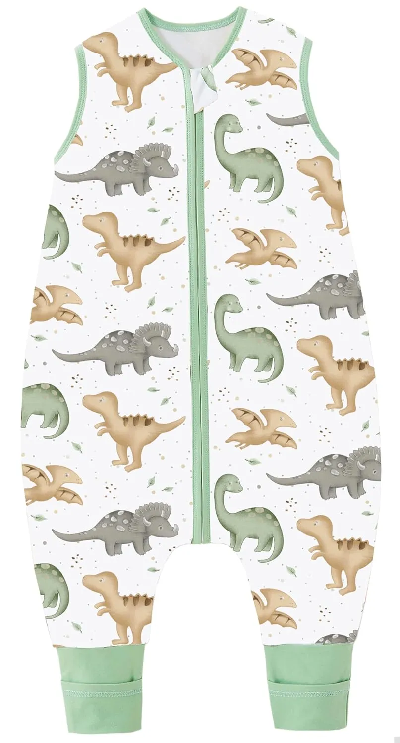 Chilsuessy Baby Summer Sleeping Bag with Feet, 0.5 Tog, Small Children's Sleeping Bag with Legs, Unpadded, 100% Cotton …