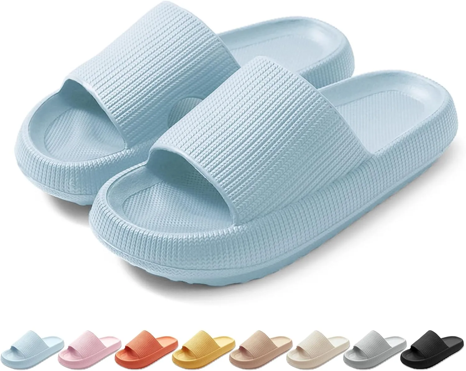 Badelatschen Herren Damen Original Badeschuhe Wolke Badeschlappen Rutschfest Schlappen Wolkenschuhe Weich Cozislides Slippers Flip Flops Innen & Außen