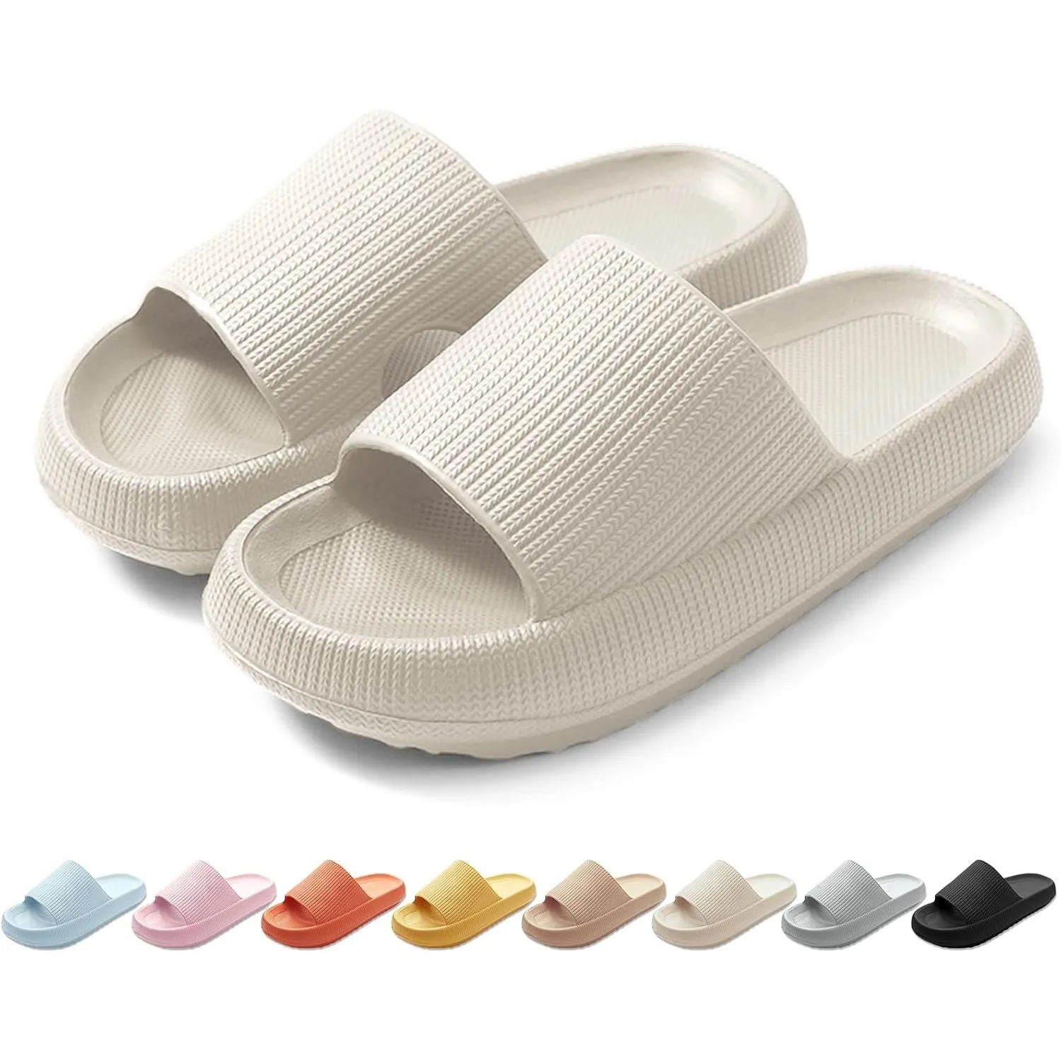 HEOAARG Badelatschen Herren Damen Original Badeschuhe Wolke Badeschlappen Rutschfest Schlappen Wolkenschuhe Weich Cozis…
