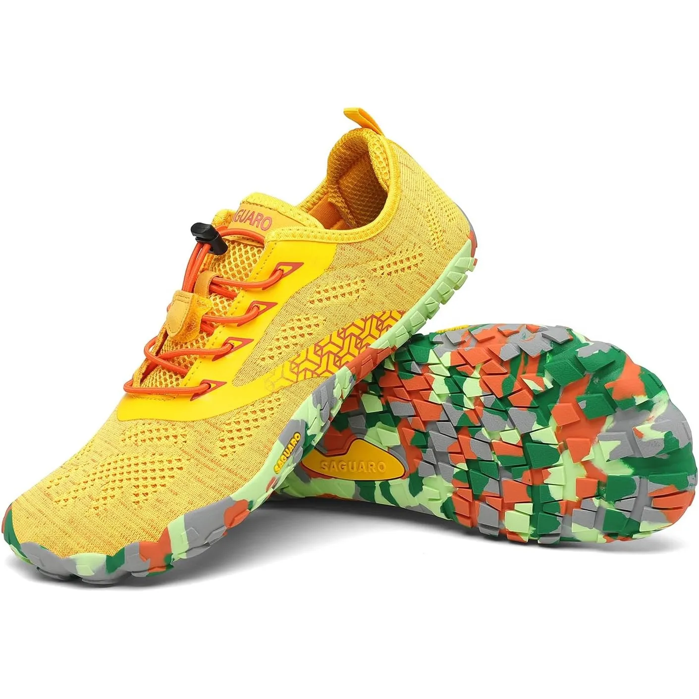SAGUARO Unisex Barfußschuhe Outdoor Barfuss Traillaufschuhe Zehenschuhe mit Zero-Drop Solhe Gr.36-48