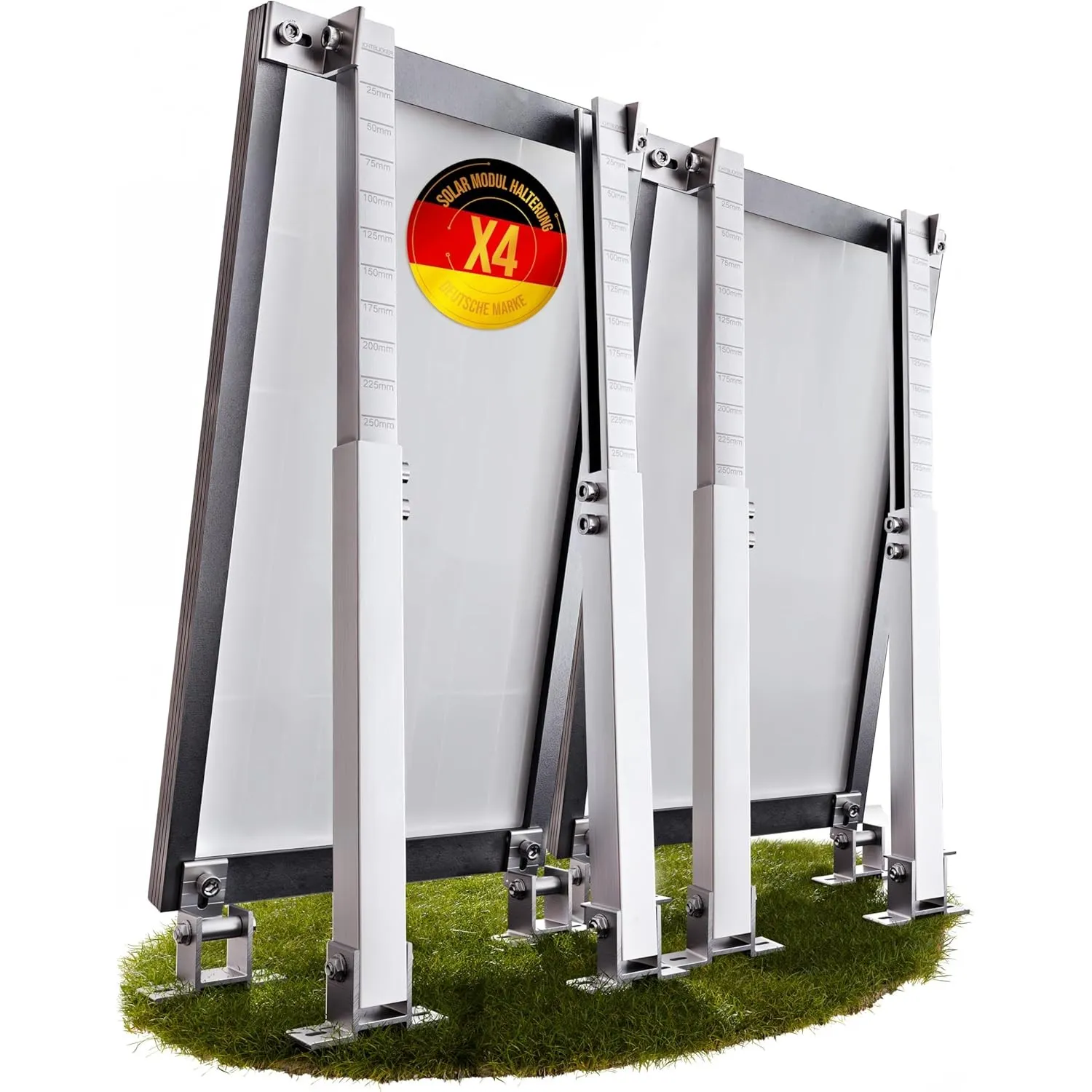 4x Balkonkraftwerk Halterung verstellbar. 0% MwSt. Stabiles Aluprofil mit Edelstahlschrauben. Für Flachdach, Wand etc. …