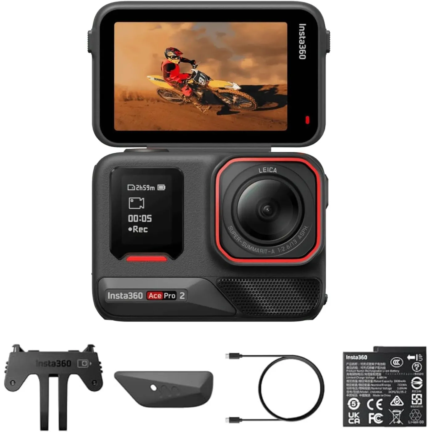 insta360 ACE PRO 2 | Action-Kamera, Co-Engineered mit Leica für außergewöhnliche Bildgebung, 8K AI-betriebene Ultra-HD-…