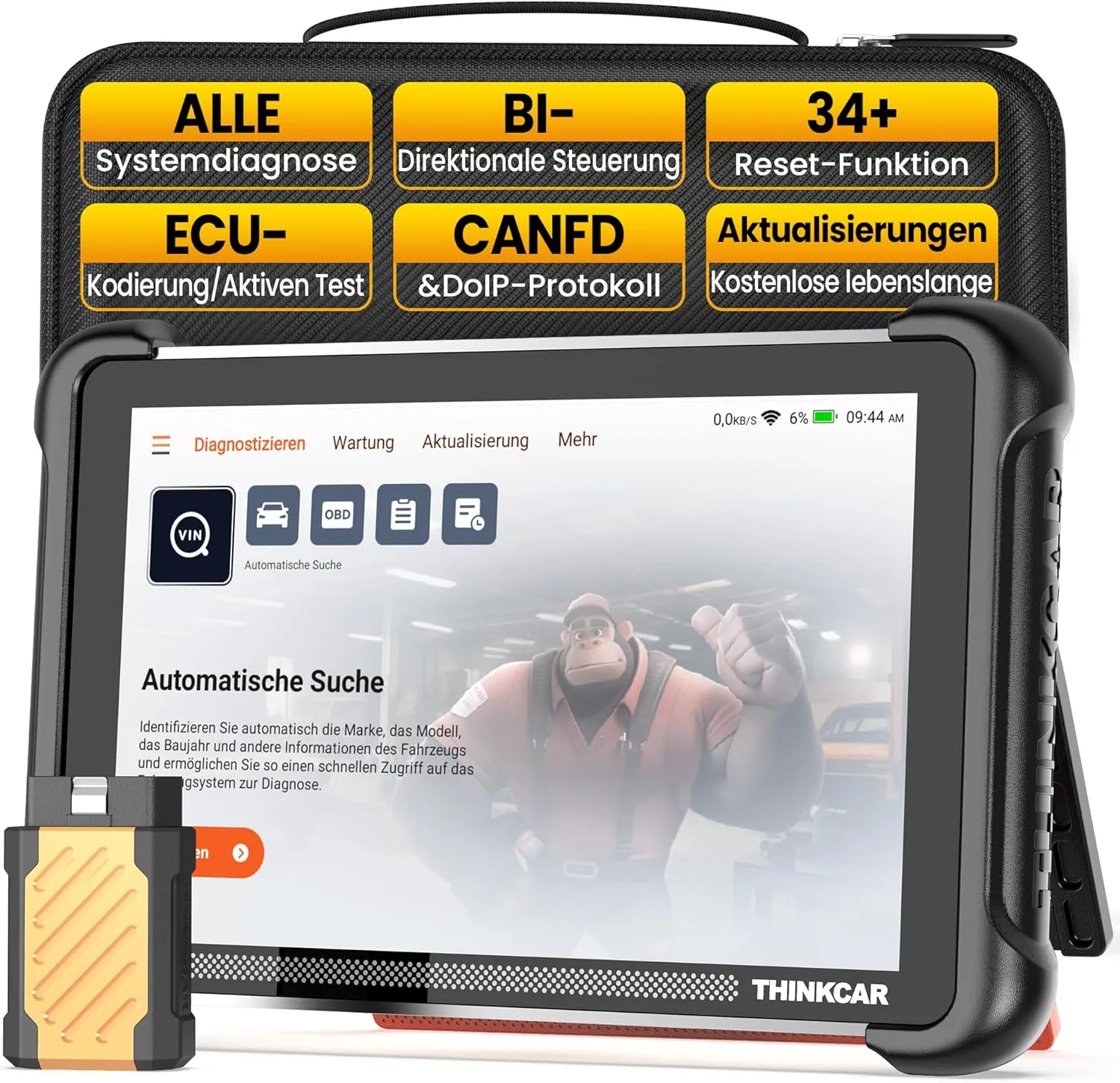 Auto Diagnosegerät, ThinkScan TK689BT OBD2 Diagnosegerät Mit 34 Reset-Funktion + Volle Systemdiagnose, Diagnosegerät Au…