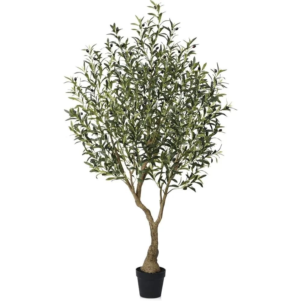 VeriNatural Olivenbaum Künstlich Kunstpflanze 180cm Fake Plant Kunststoffpflanzen Künstlicher Pflanzen – 1638 Blätter &…
