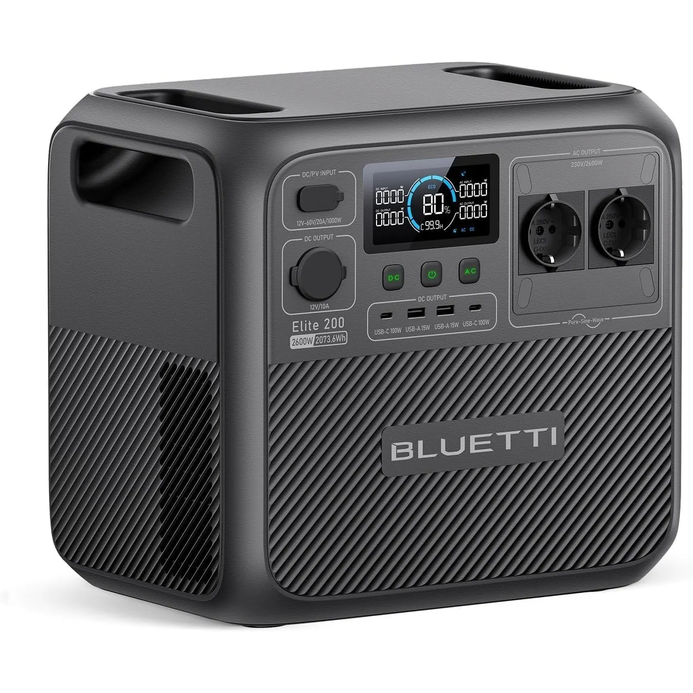 BLUETTI Elite 200 V2 Tragbare Powerstation 2073,6Wh LFP Genetatore Batterie