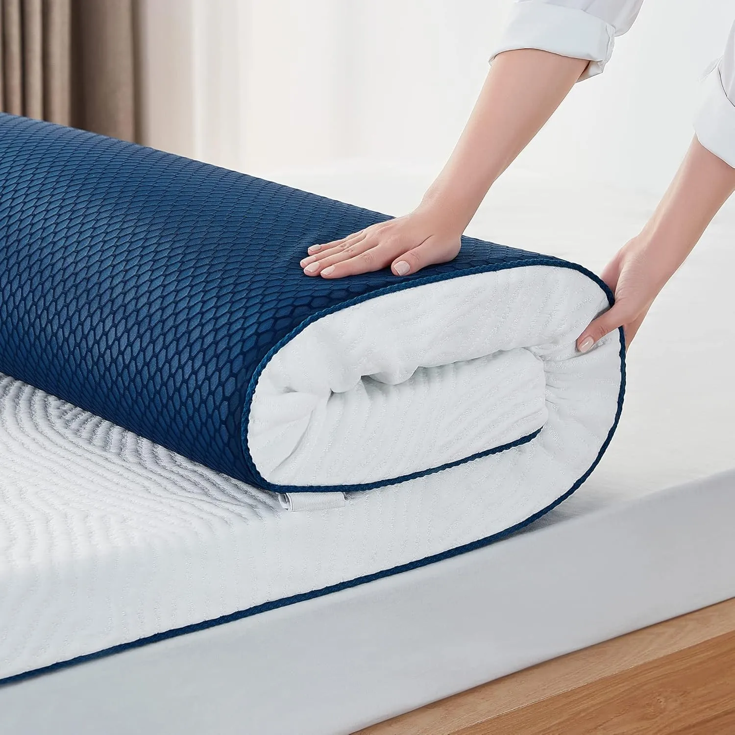 LINSY HOME Matratzentopper Gel Topper 160x200cm,7,5cm Höhe Topper aus Gel Memory Foam, H2/H3 Härte Gel Matratzentopper,…