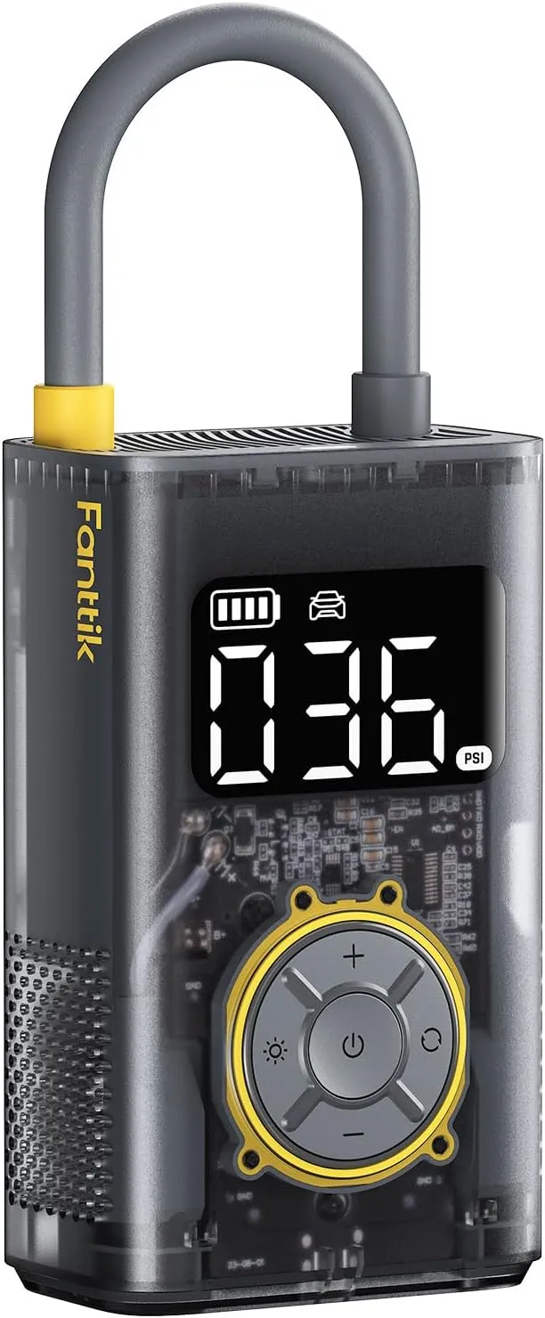 Fanttik X9 Pro Portable Electronic Air Pump, 1 Minute Fast Inflating Electric Compressor, 10.3 Bar/150 PSI Air Compress…
