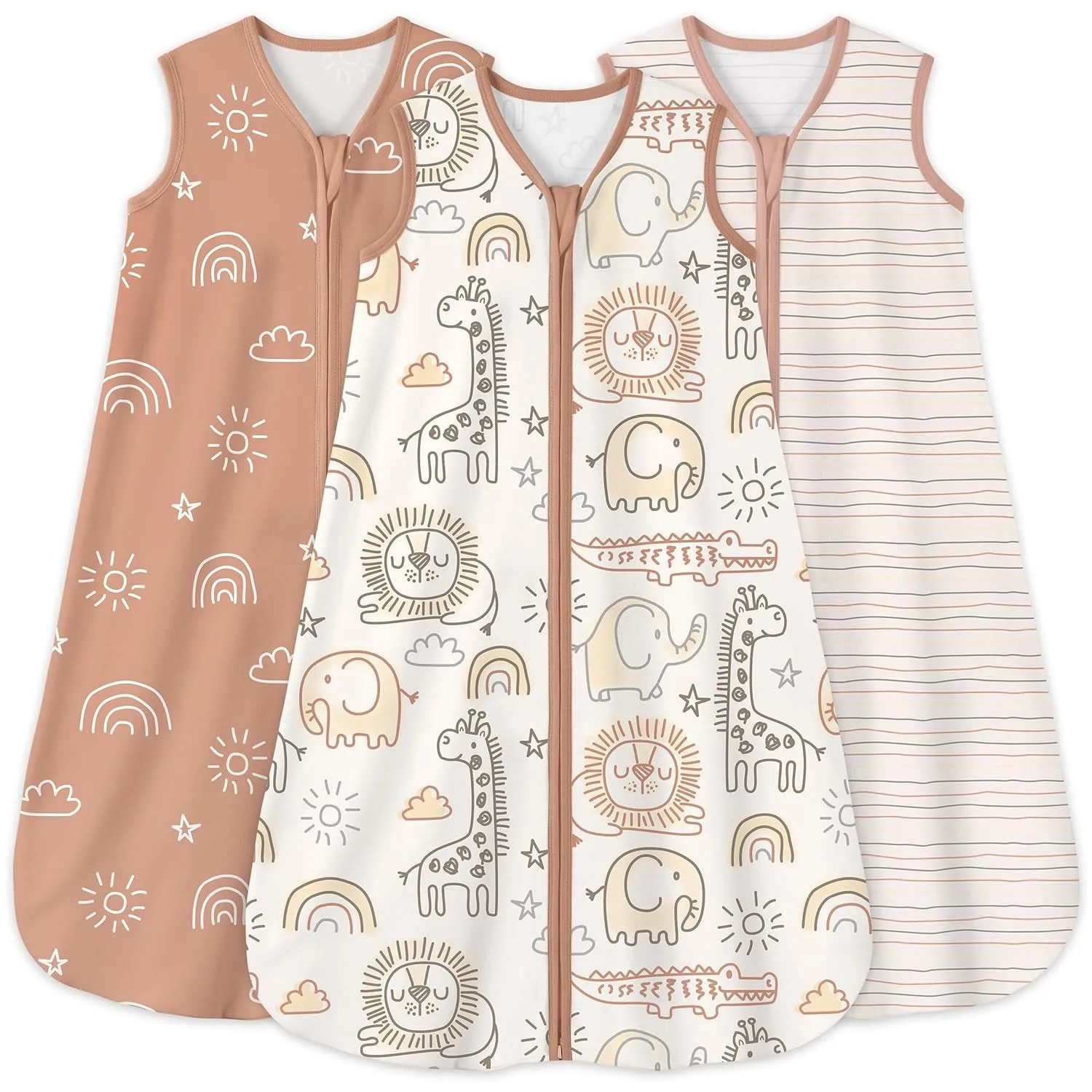 Yoofoss Schlafsack Baby Sommer 0.5 Tog - 3er Pack 78cm/6-12 Monate 100% Baumwolle Sommerschlafsack Babyschlafsack 78 cm…