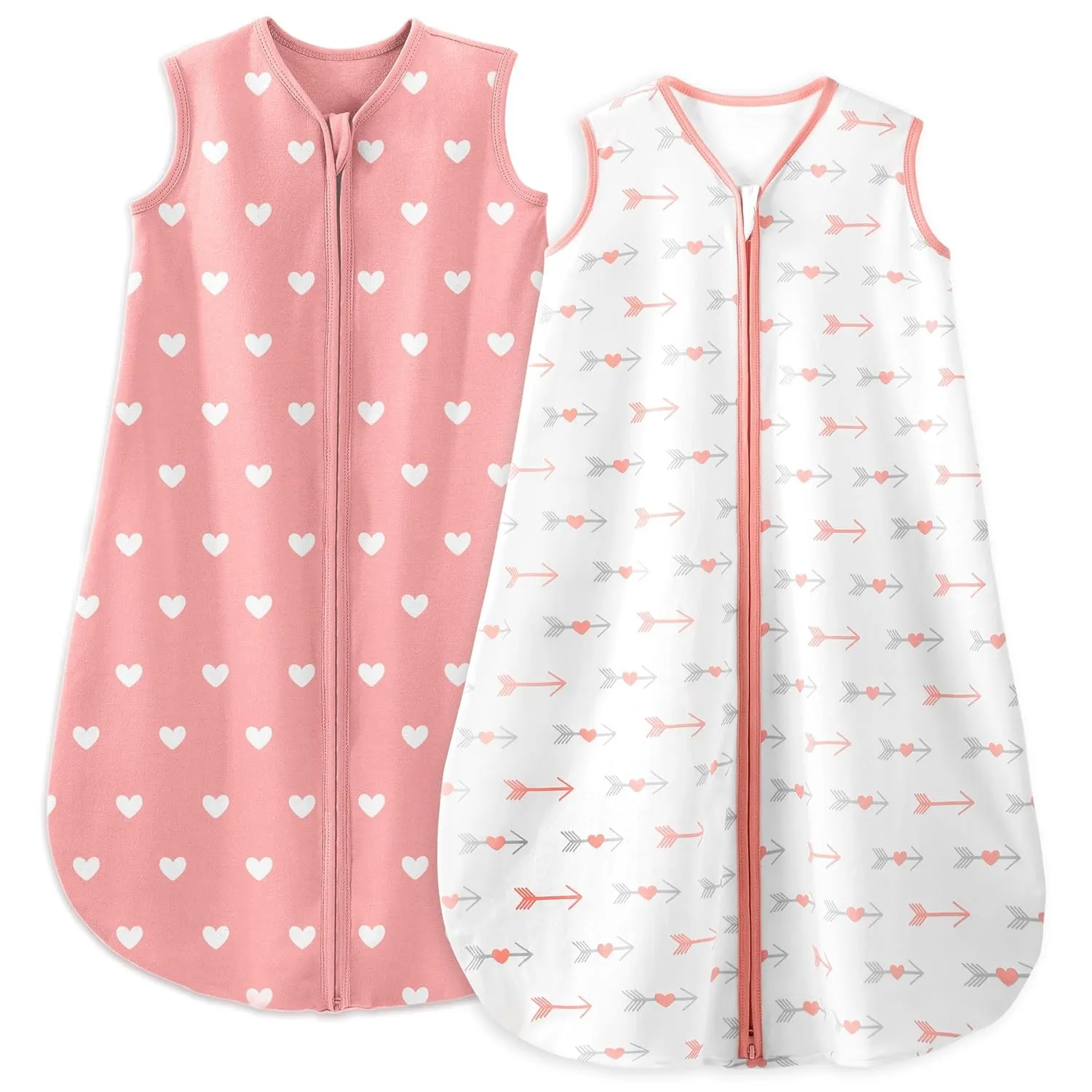 Yoofoss Schlafsack Baby Sommer 1.0 Tog - 2er Pack 100% Baumwolle Sommerschlafsack Herbst Babyschlafsack 84 cm für Junge…