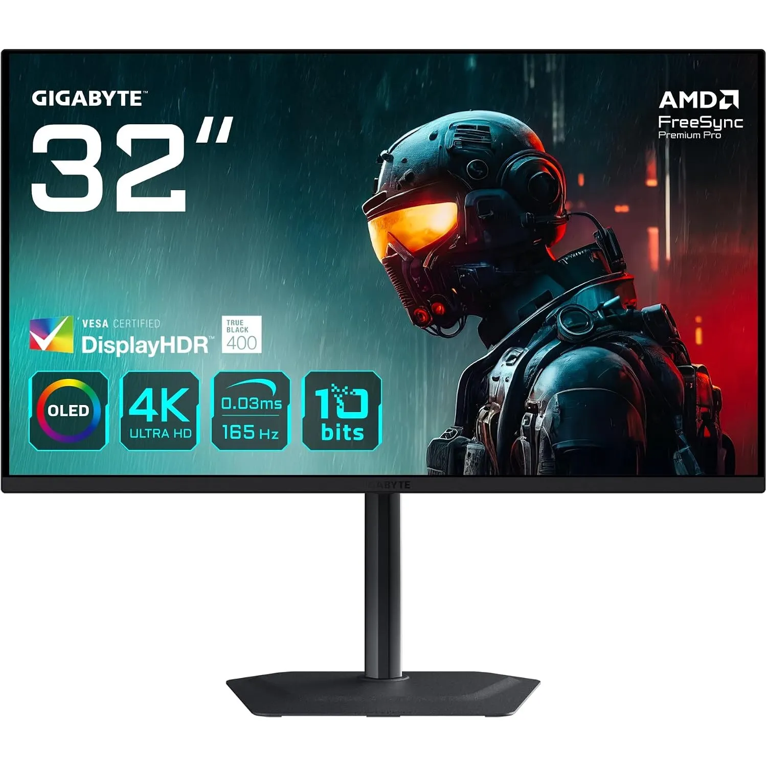 Gigabyte MO32U 31,5" OLED 4K UHD Gaming Monitor - 3840 x 2160, 165Hz, 0.03ms, 250 cd/m², Display HDR True Black 400, HD…