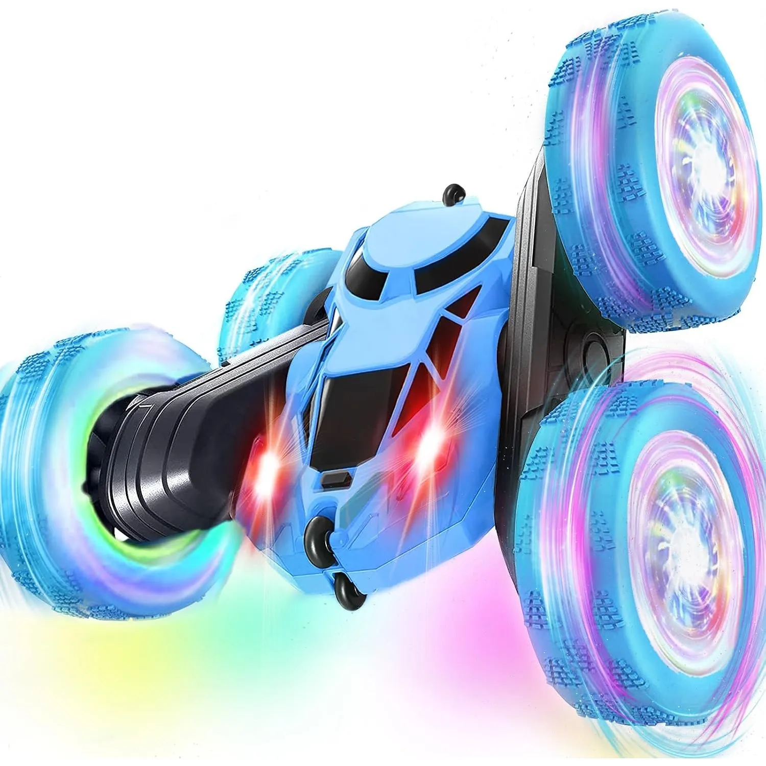 MidiVix Ferngesteuertes Auto, 90 Min Spielzeit, 2.4Ghz Doppelseitig 360° drehbarer RC Crawler mit Scheinwerfern Radlich…
