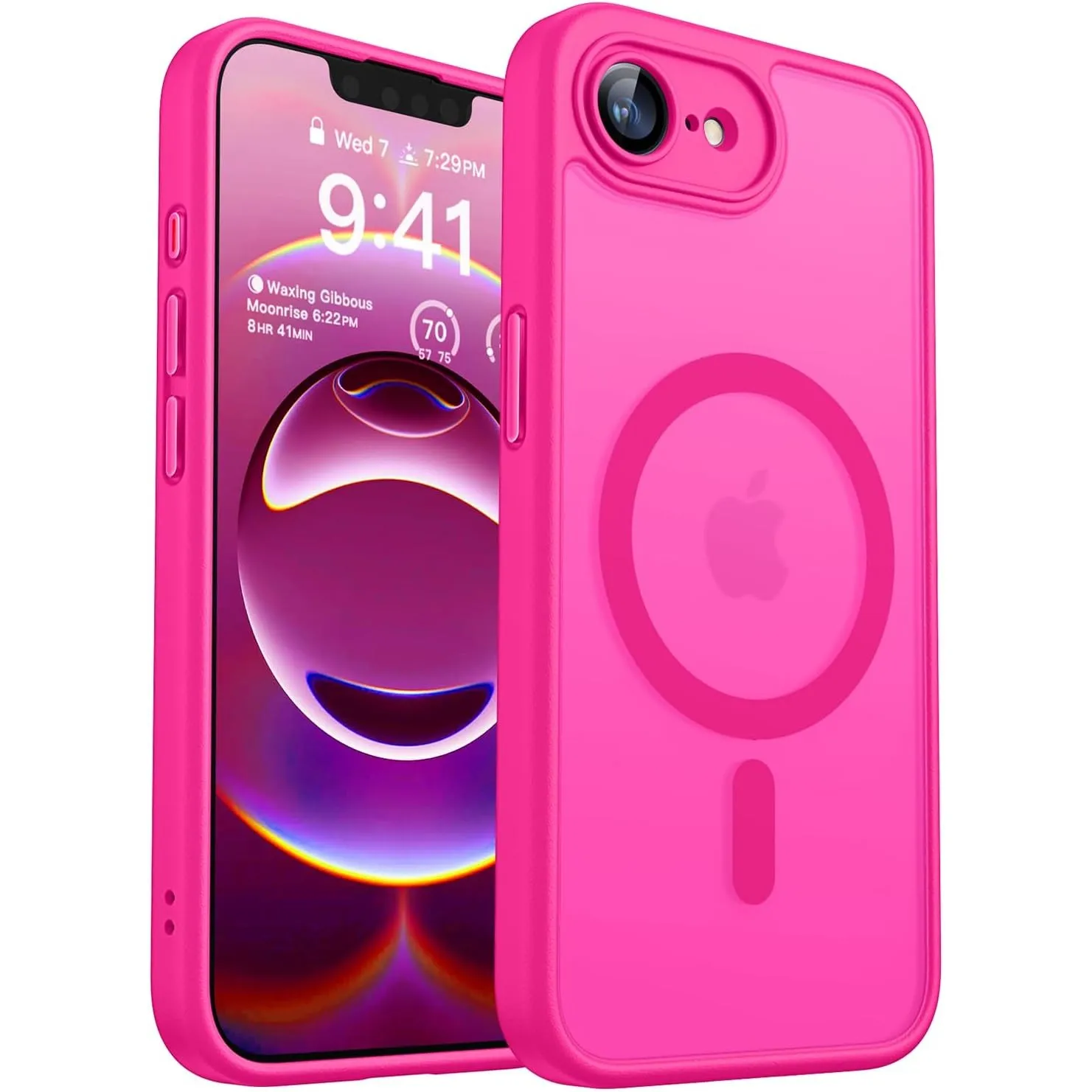 CANSHN für iPhone 17e / 16e Hülle mit Kameraschutz, Leuchtend Rosa
