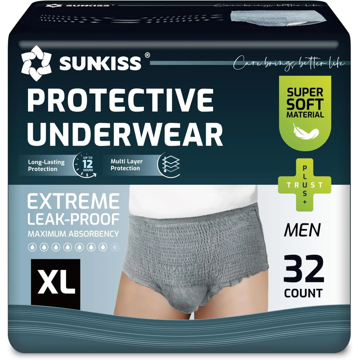 SUNKISS Inkontinenz Pants Männer, Tagsüber Einweg Erwachsenen Windelhosen, Herren Windeln mit Maximaler Saugfähigkeit, …