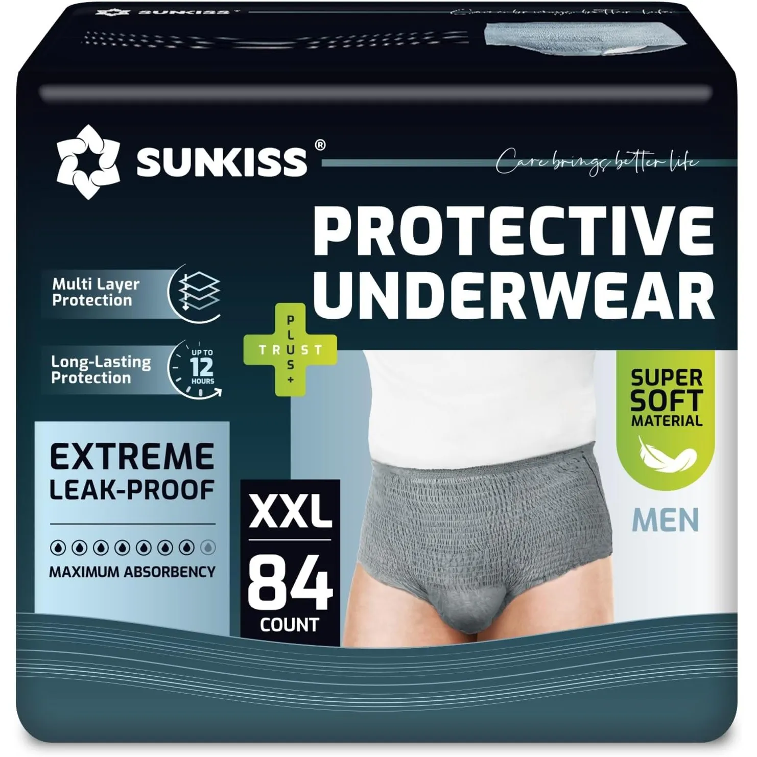 SUNKISS Inkontinenz Pants Männer, Tagsüber Einweg Erwachsenen Windelhosen, Herren Windeln mit Maximaler Saugfähigkeit, …