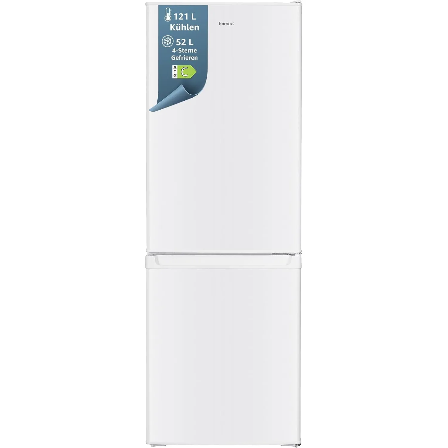 homeX CFS1110-W Kühl Gefrierkombination freistehend 173 Liter Nutzinhalt