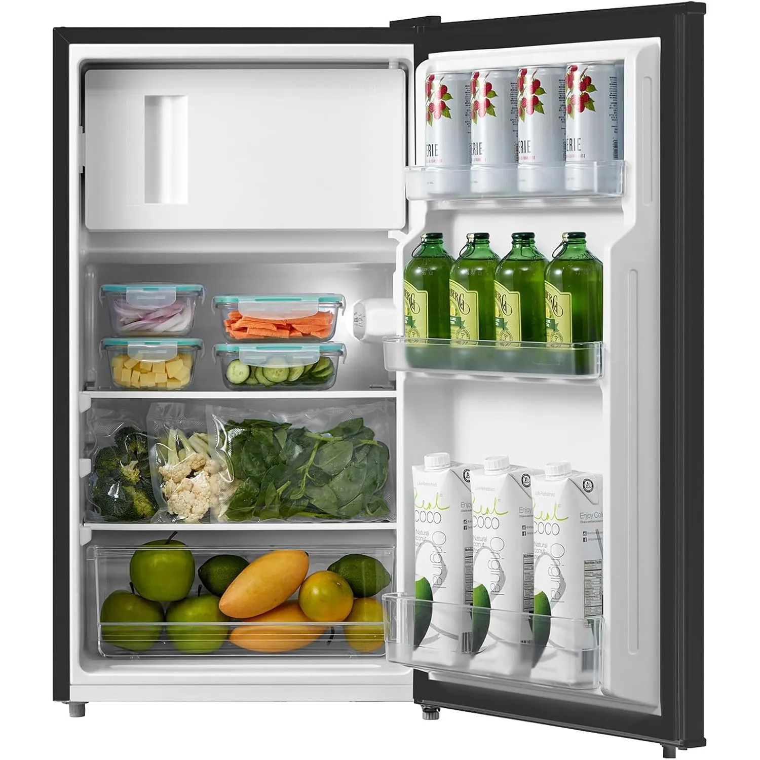 Comfee 80L Kühlschränke mit Gefrierfach, EEK D, 39dB,Inverter‑Kompressor