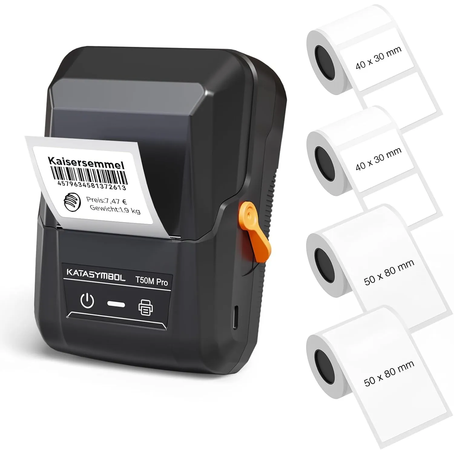 SUPVAN T50M Pro Bluetooth-Etikettendrucker Value Pack mit 4 Rollen