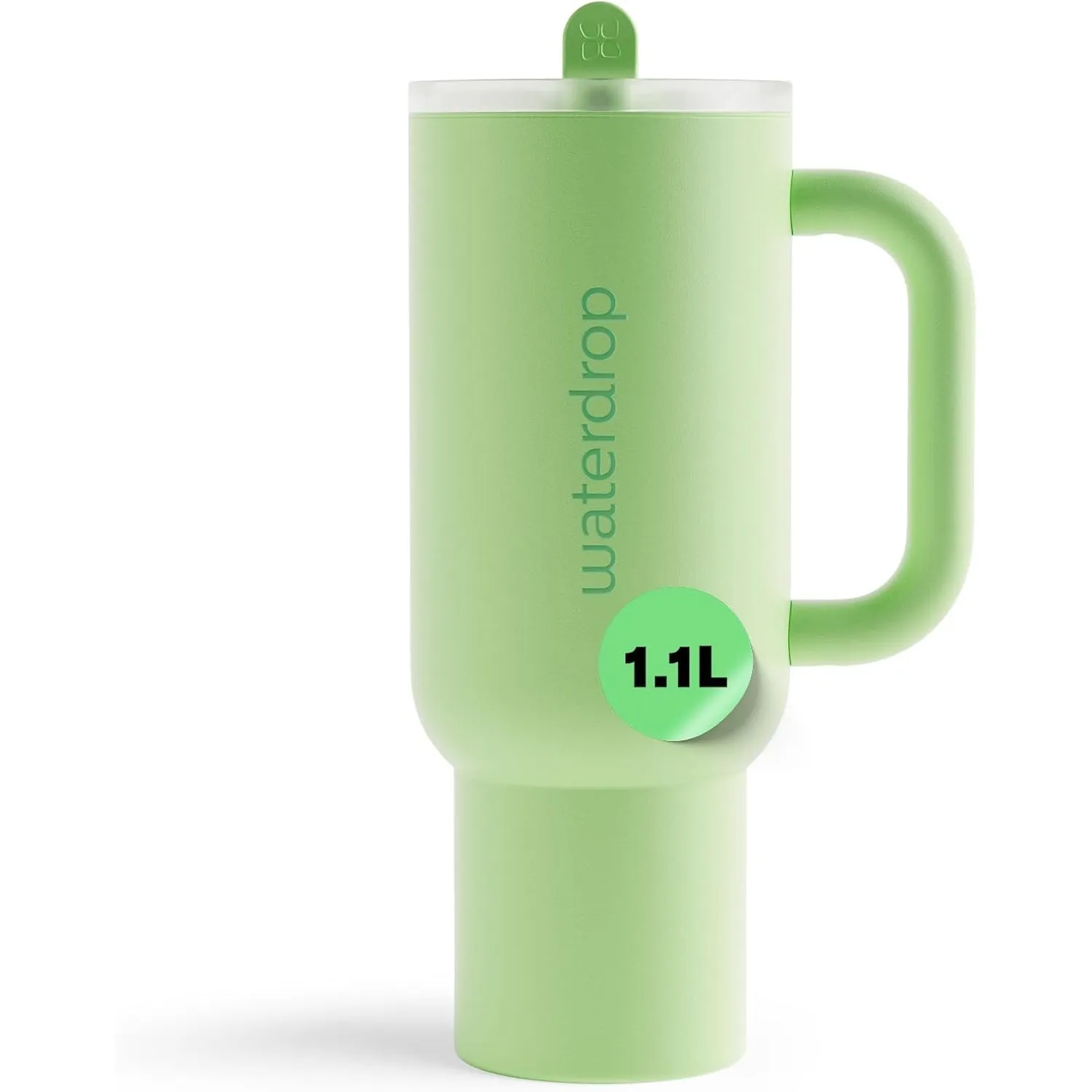 waterdrop® Thermobecher mit Strohhalm 1,1L – Auslaufsichere, robuste Trinkflasche mit aufklappbarem Trinkhalm, Hält 12h…