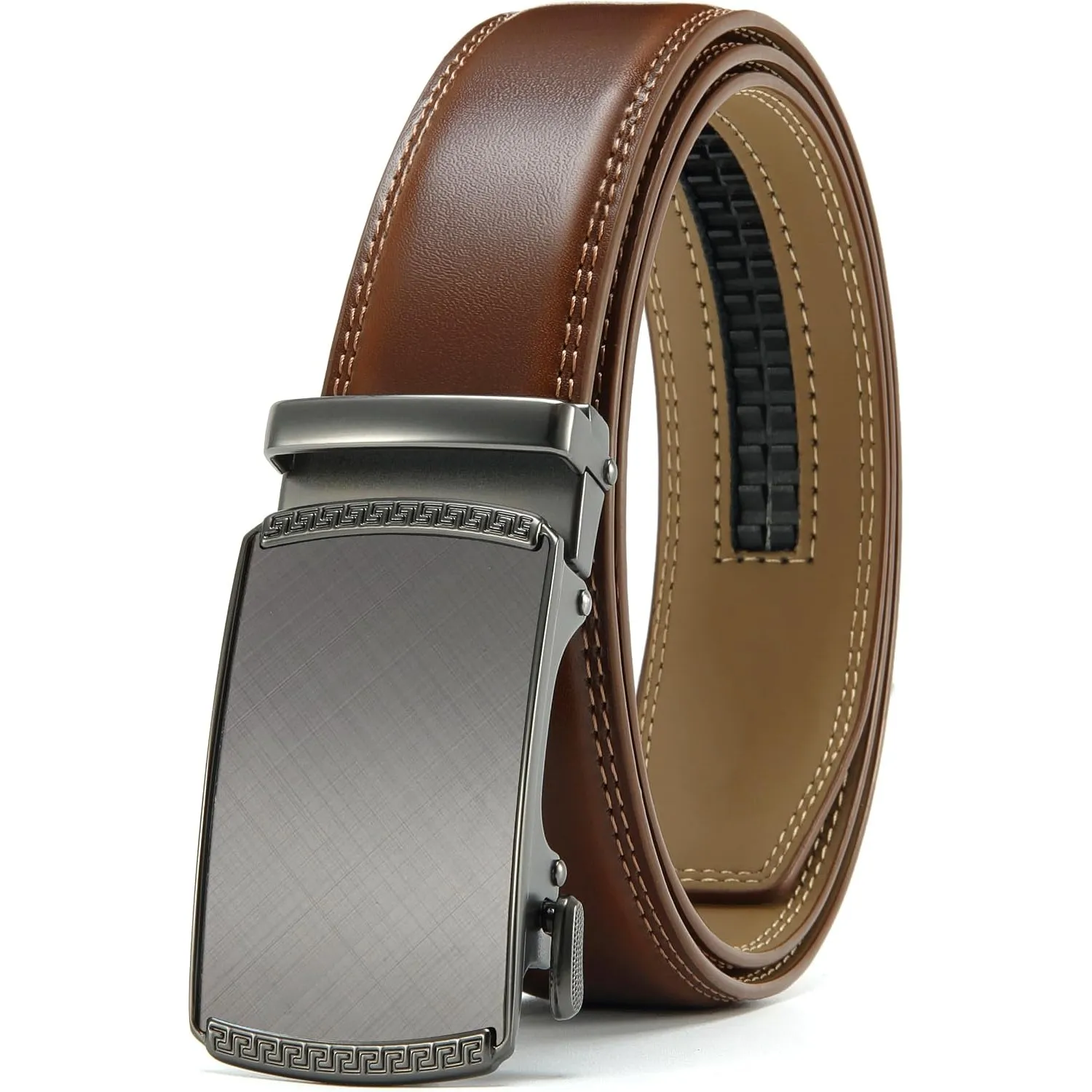CHAOREN Gürtel Herren, Automatik Ledergürtel Herren 35mm ohne Löcher