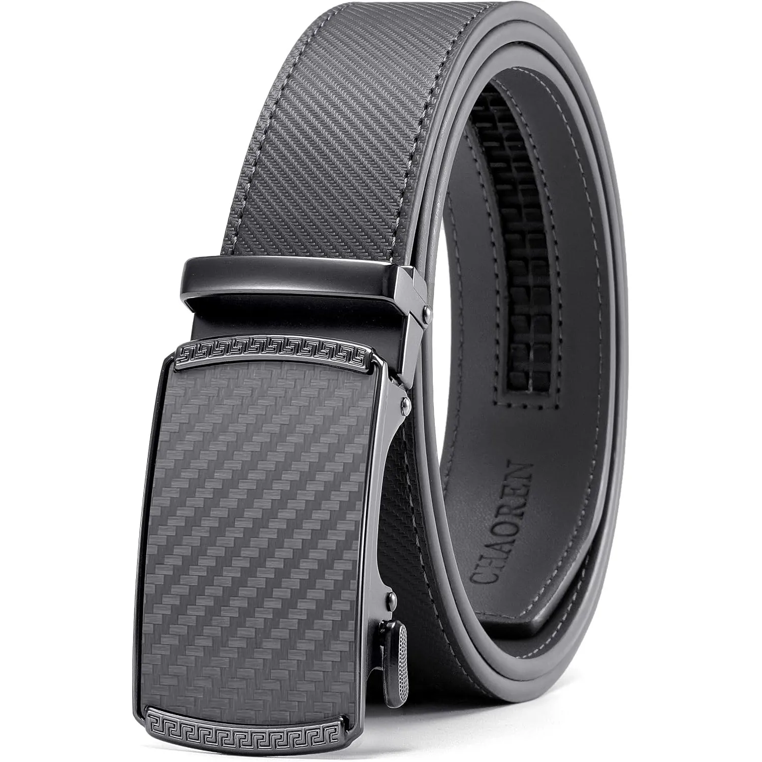 CHAOREN Gürtel Herren, Automatik Ledergürtel Herren 35mm ohne Löcher