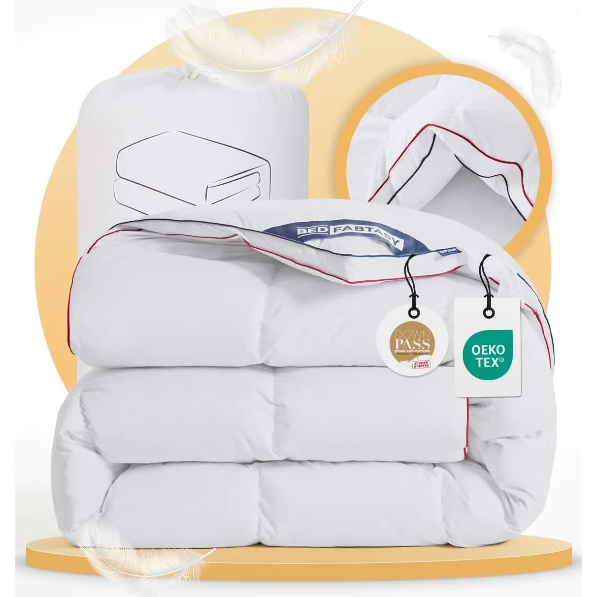 Zwickel Winterdecke aus Feder und Daunendecke 135x200cm, Oeko-Tex zertifizierte Bettdecke 135x200, 100% Extraweiche Fed…
