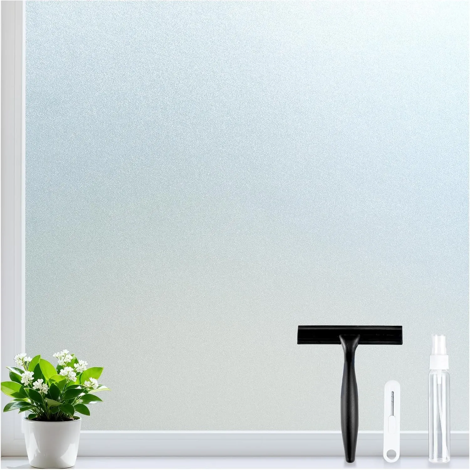 rabbitgoo Fensterfolie Blickdicht Milchglasfolie Sichtschutz 60x200cm