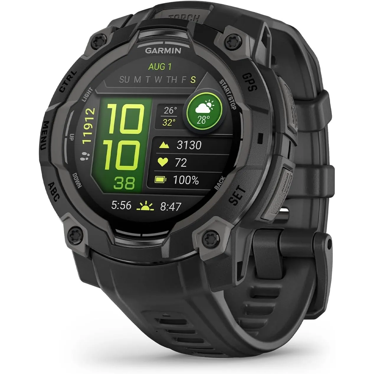 Garmin Instinct 3 45mm AMOLED – Multisport-Smartwatch, 1,2" Display, bis zu 18 Tage Akkulaufzeit, 80+ Sport-Apps, Navig…