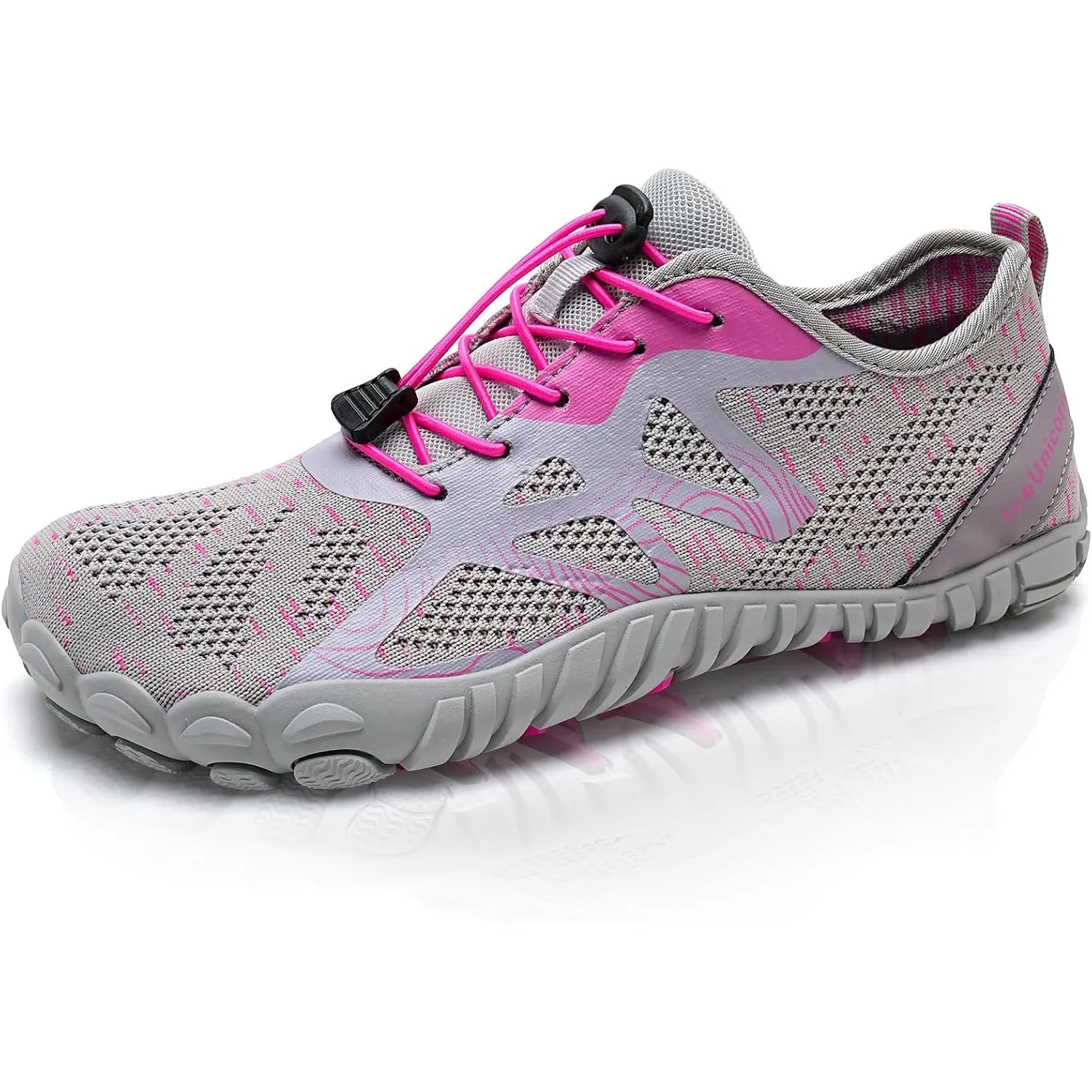 IceUnicorn Herren Damen Barfußschuhe Traillaufschuhe Fitnessschuhe Knit Minimalistische Breiter Zehenbox