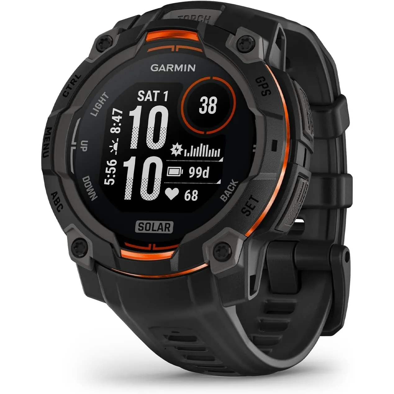 Garmin Instinct 3 45mm SOLAR – GPS-Multisport-Smartwatch, 0,9" Display, bis zu 28 Tage Akkulaufzeit, 80+ Sport-Apps, Na…