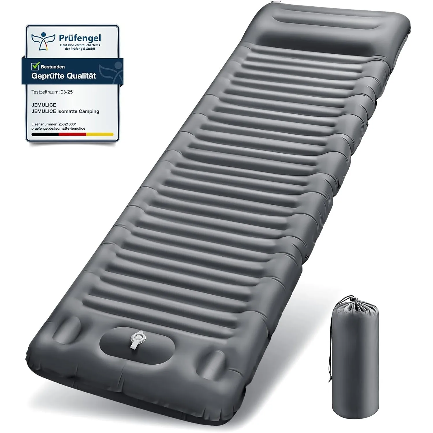 Isomatte Camping, 12CM Ultradicke Camping Luftmatratze mit Fußpumpe