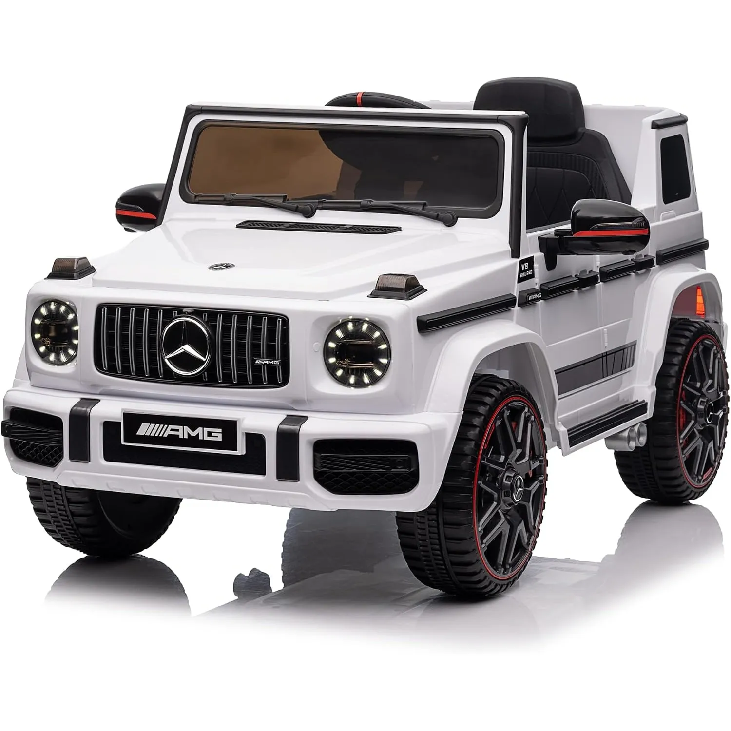 LEADZM Kinder Elektroauto Mercedes G63 12V 7ah Blanc