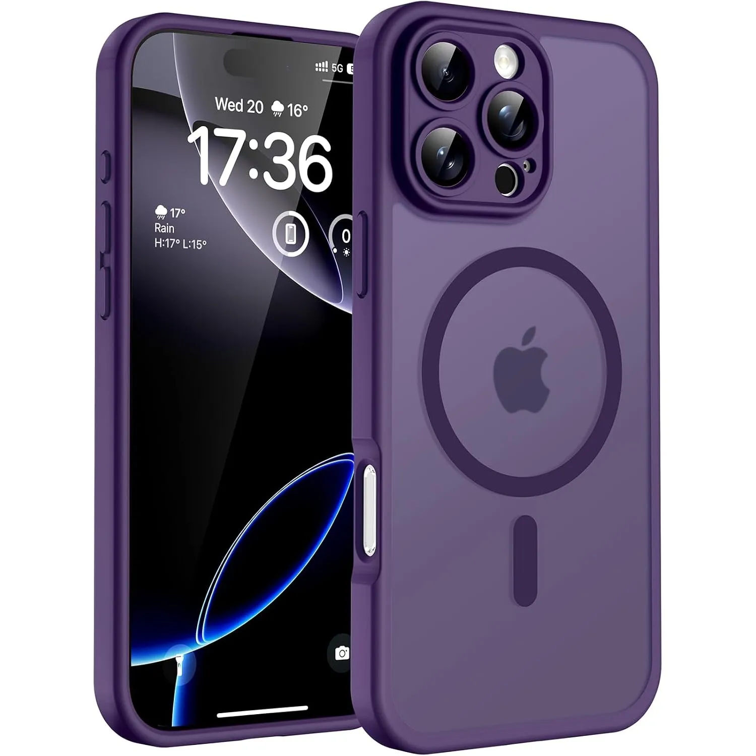 TOCOL für iPhone 16 Pro Hülle, Kompatibel mit MagSafe, Dunkellila