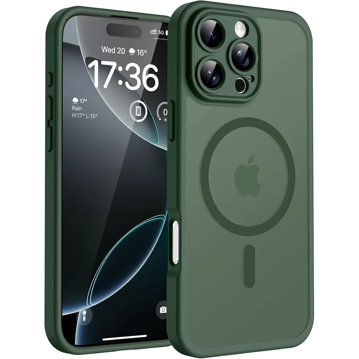 TOCOL für iPhone 16 Pro Max Hülle, Kompatibel mit MagSafe, Alpengrün