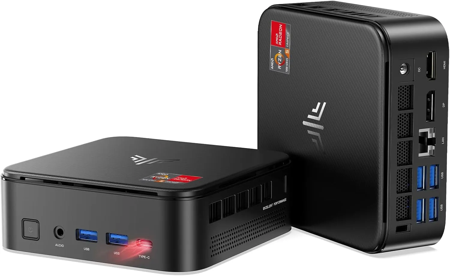 NiPoGi E3B Mini PC АMD Ryzen 5 7430U(Bis zu 4,3GHz) 16GB DDR4 512GB M.2 SSD, Mini Desktop Computer mit W11 PRO | WiFi 6…