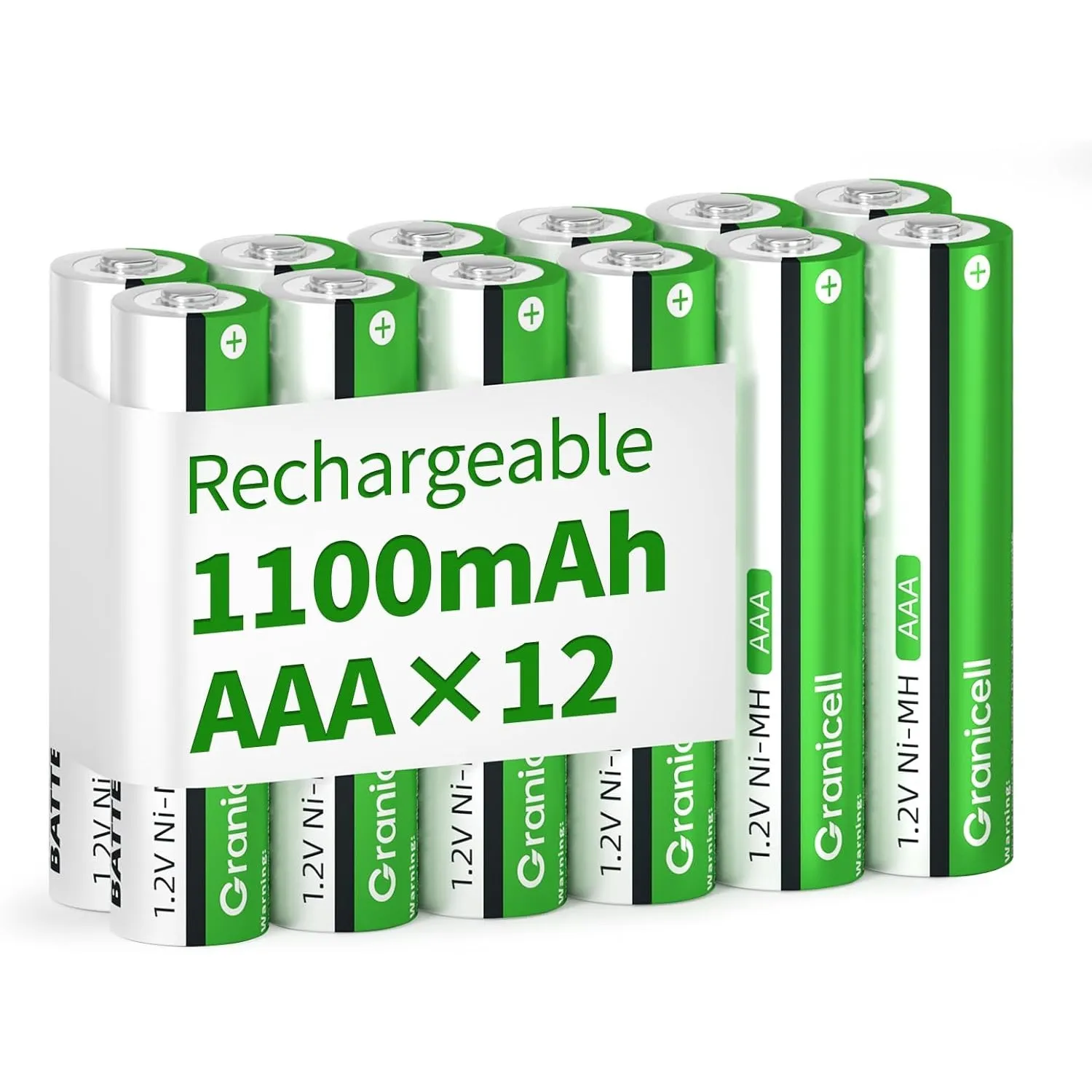 Granicell AAA Wiederaufladbare Batterien 1100 mAh Hohe Kapazität 1500 Zyklen, 1,2V NiMH Niedrige Selbstentladung AAA Ba…