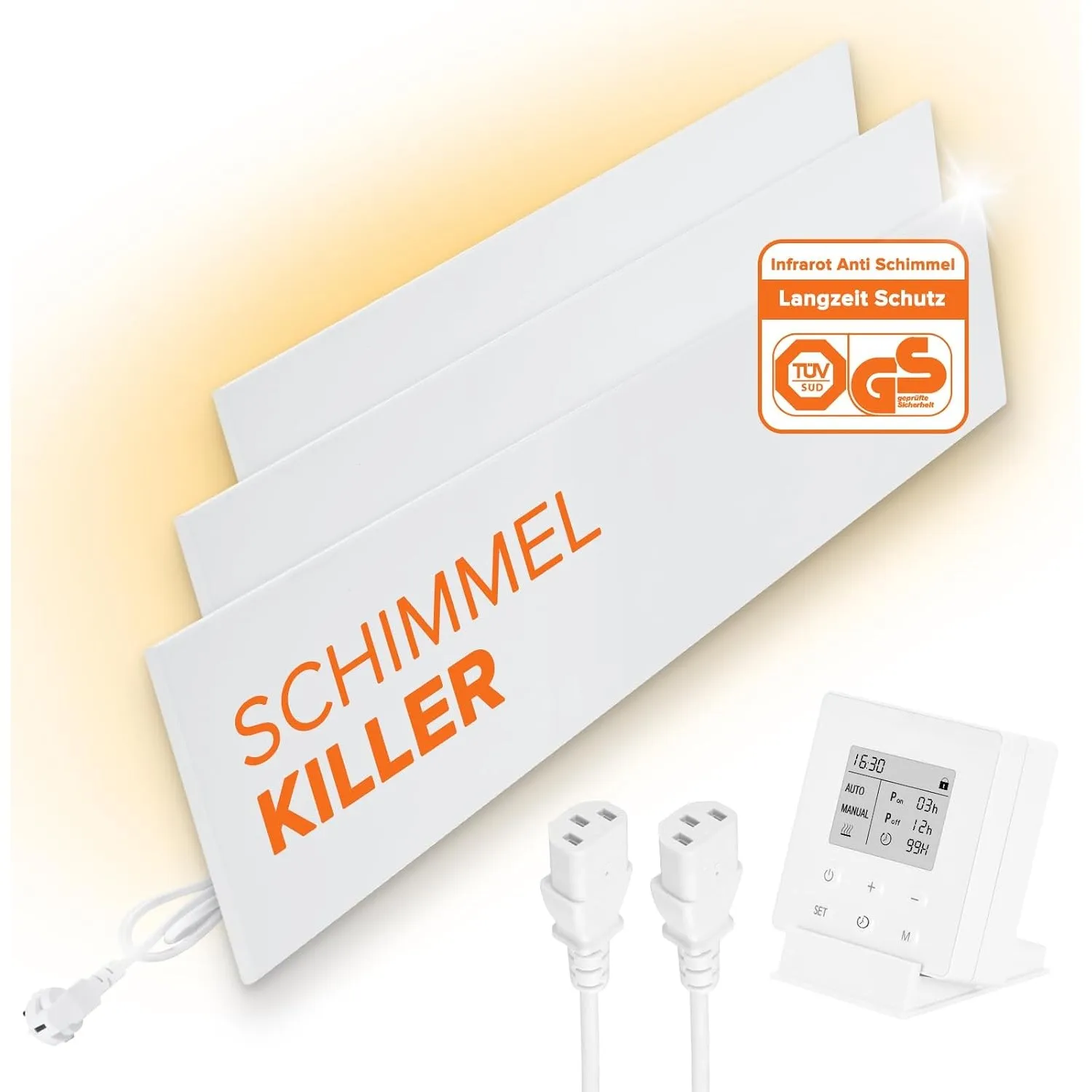 Infrarot Anti Schimmel Heizung – Schimmelentferner ohne Chemie mit Smart Timer – Alternative zu Schimmelspray – Für Wan…