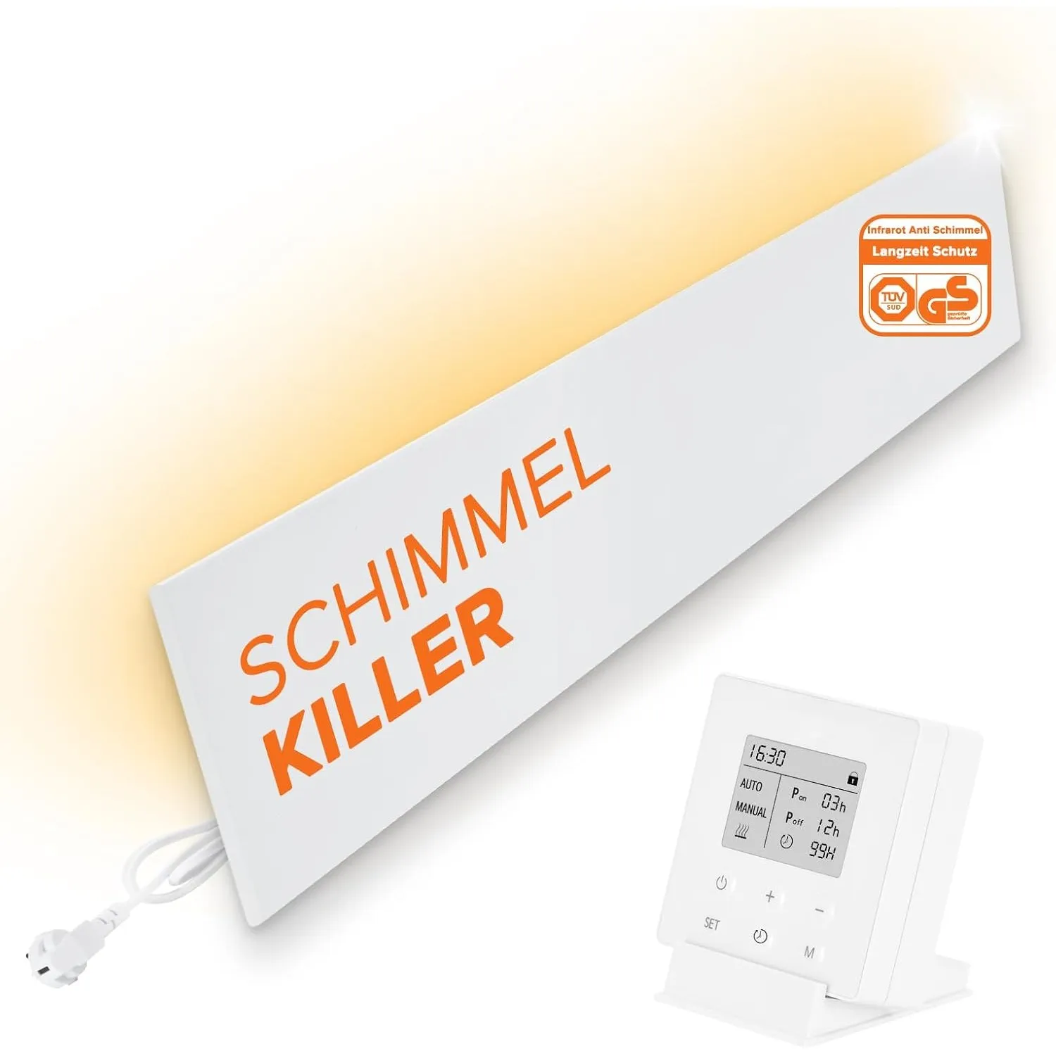 Infrarot Anti Schimmel Heizung - Schimmelentferner Wand & Bad - Mit Smart Timer - Alternative zu Schimmelspray und Anti…