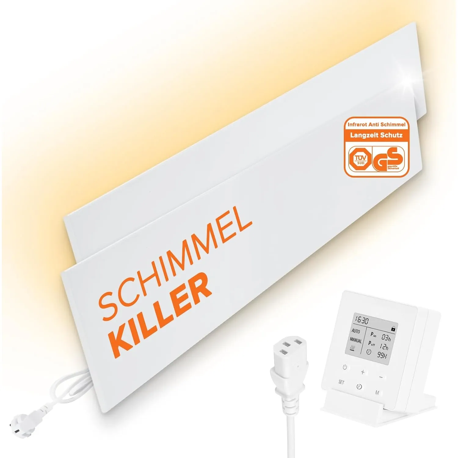 Infrarot Anti Schimmel Heizung – Schimmelentferner ohne Chemie mit Smart Timer – Alternative zu Schimmelspray – Für Wan…
