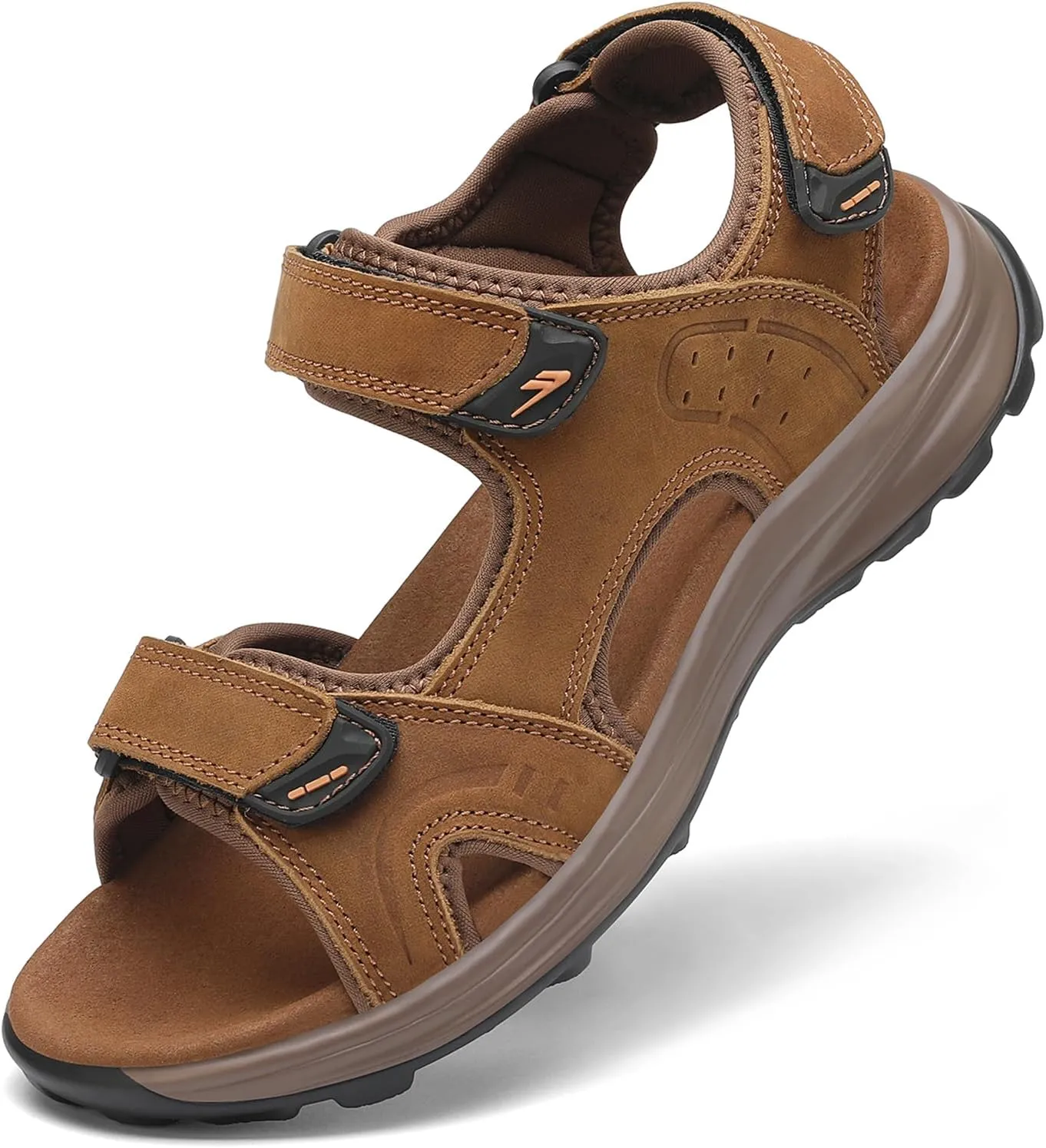 FLARUT Men's Sandals Summer Hiking Shoes Trekking Sandals Outdoor Sports Leather Beach Hiking Sandals Open Toe Hiking S…
