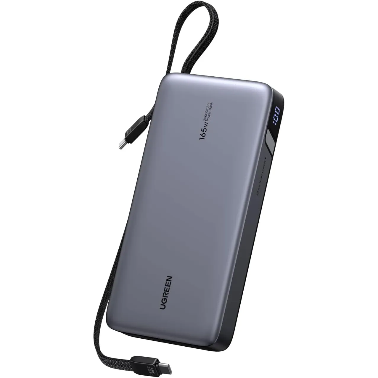 UGREEN Nexode Power Bank 25000mAh 165W mit 2 Integrierten USB-C Kabeln
