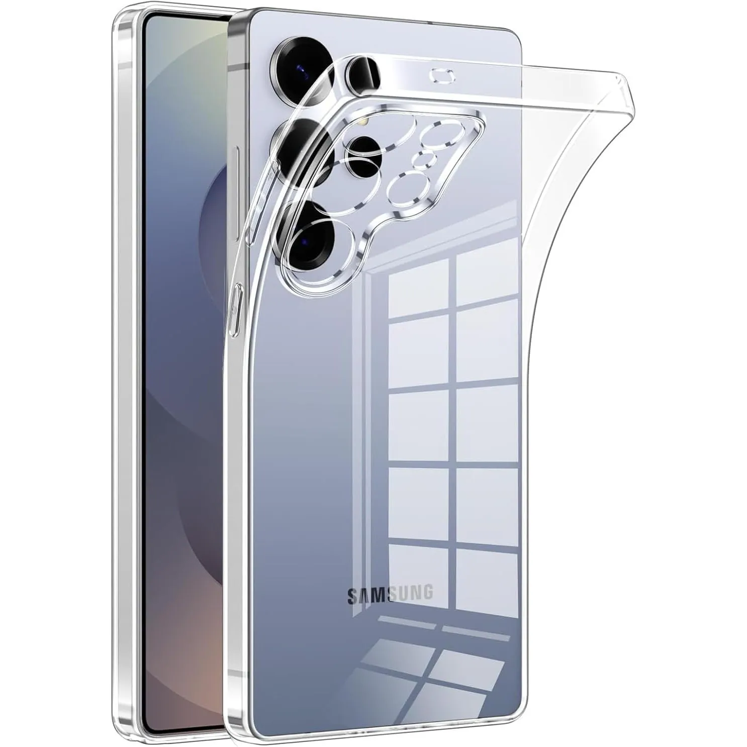 Oprimio Kristallklar Hülle für Samsung S25 Ultra [Silikon Hülle] [%100 Durchsichtig] [Deutsche Material] [Ultra Dünn] K…
