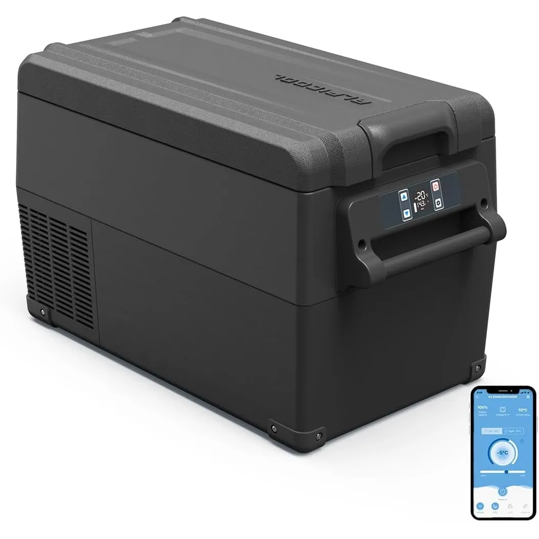 Alpicool Kompressor Kühlbox Auto 30,6L, 12/24V DC 100-240V AC Tragbare Kompressor-Kühler, geräuscharm, mit APP-Steuerun…